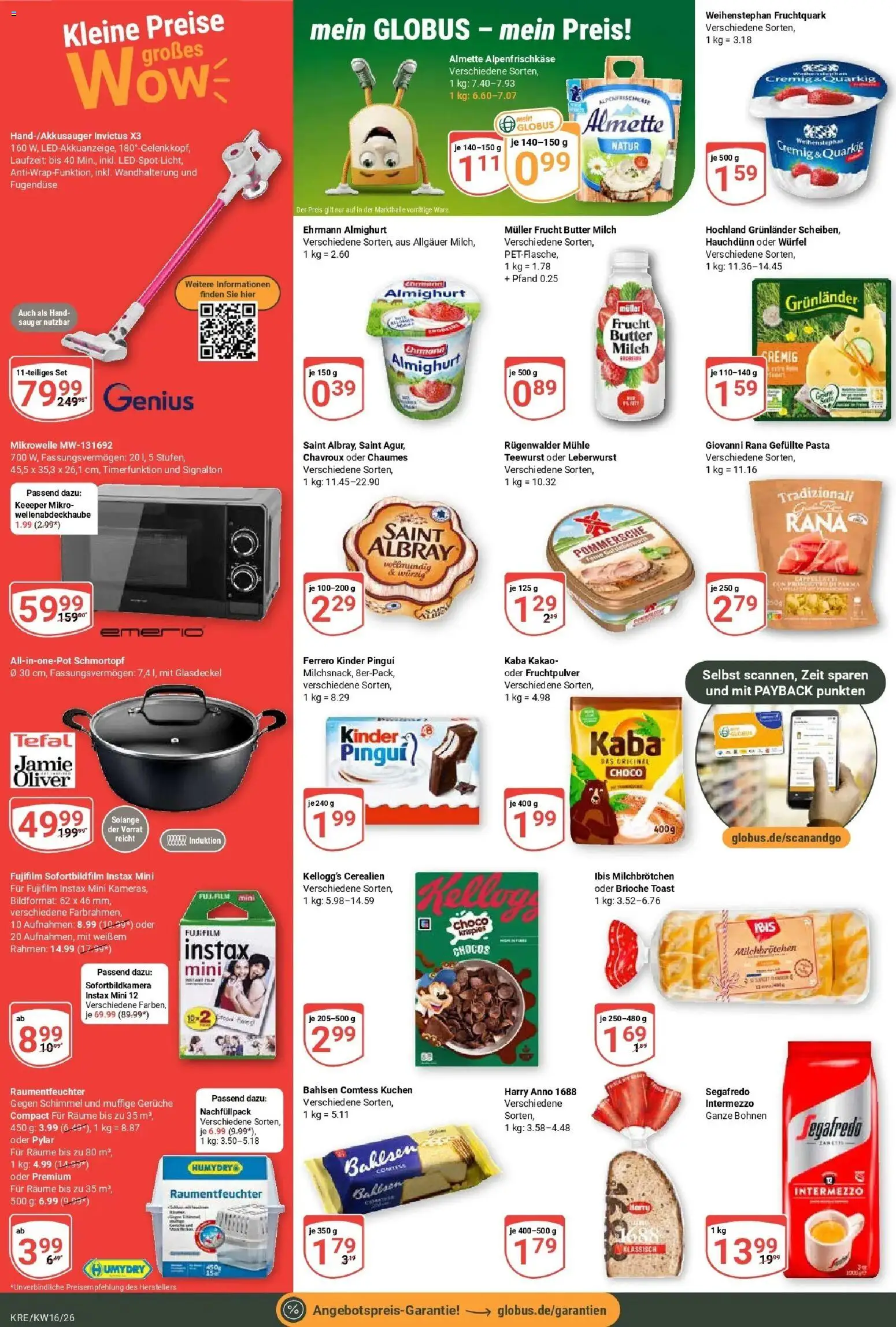 Globus Prospekt Krefeld	 – gültig ab 12.04.2026 | Seite: 2 | Produkte: Mühle, Ehrmann almighurt, Kuchen, Segafredo