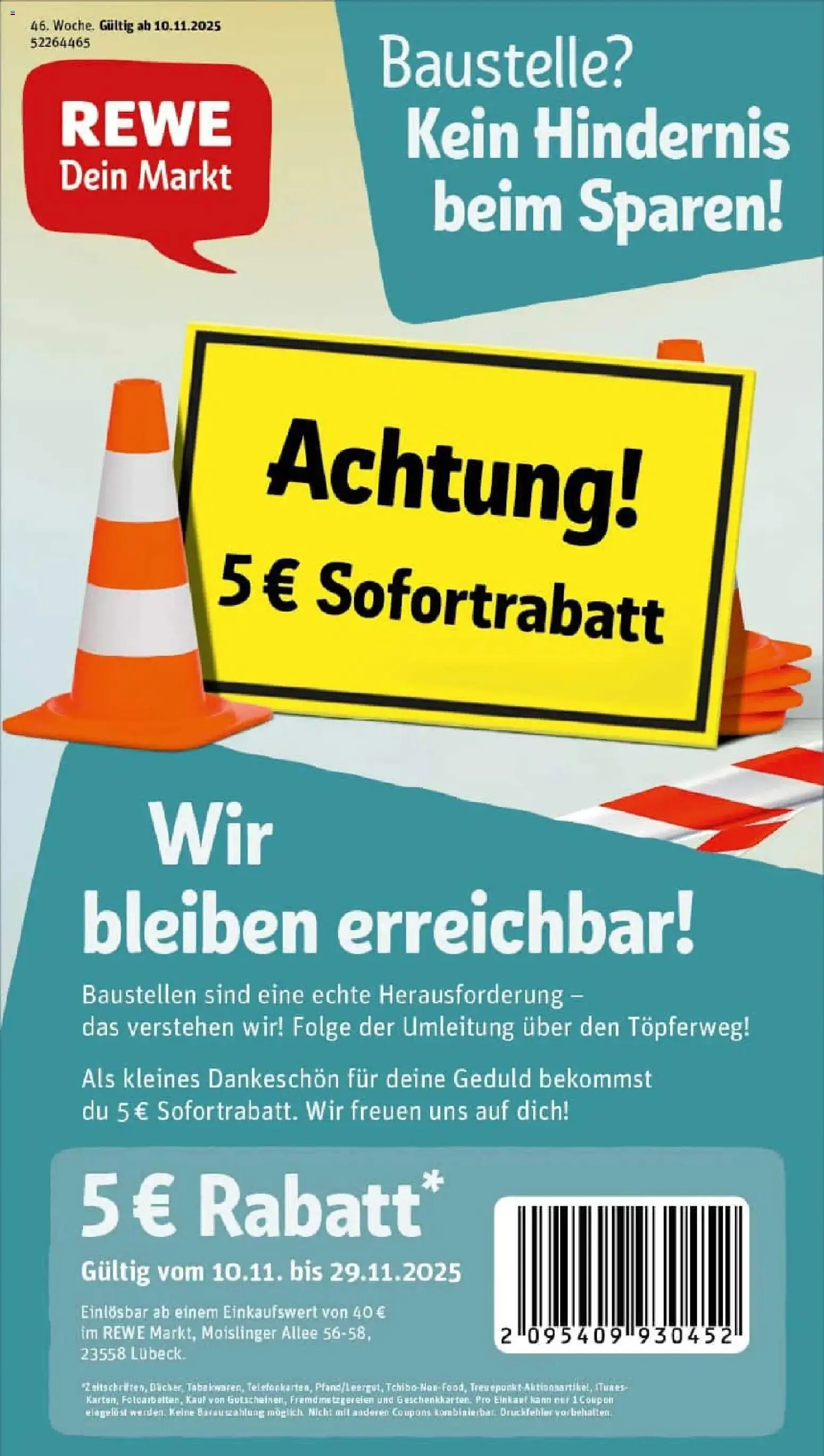 Rewe prospekt Lübeck	 – gültig ab 10.11.2025 | Seite: 1