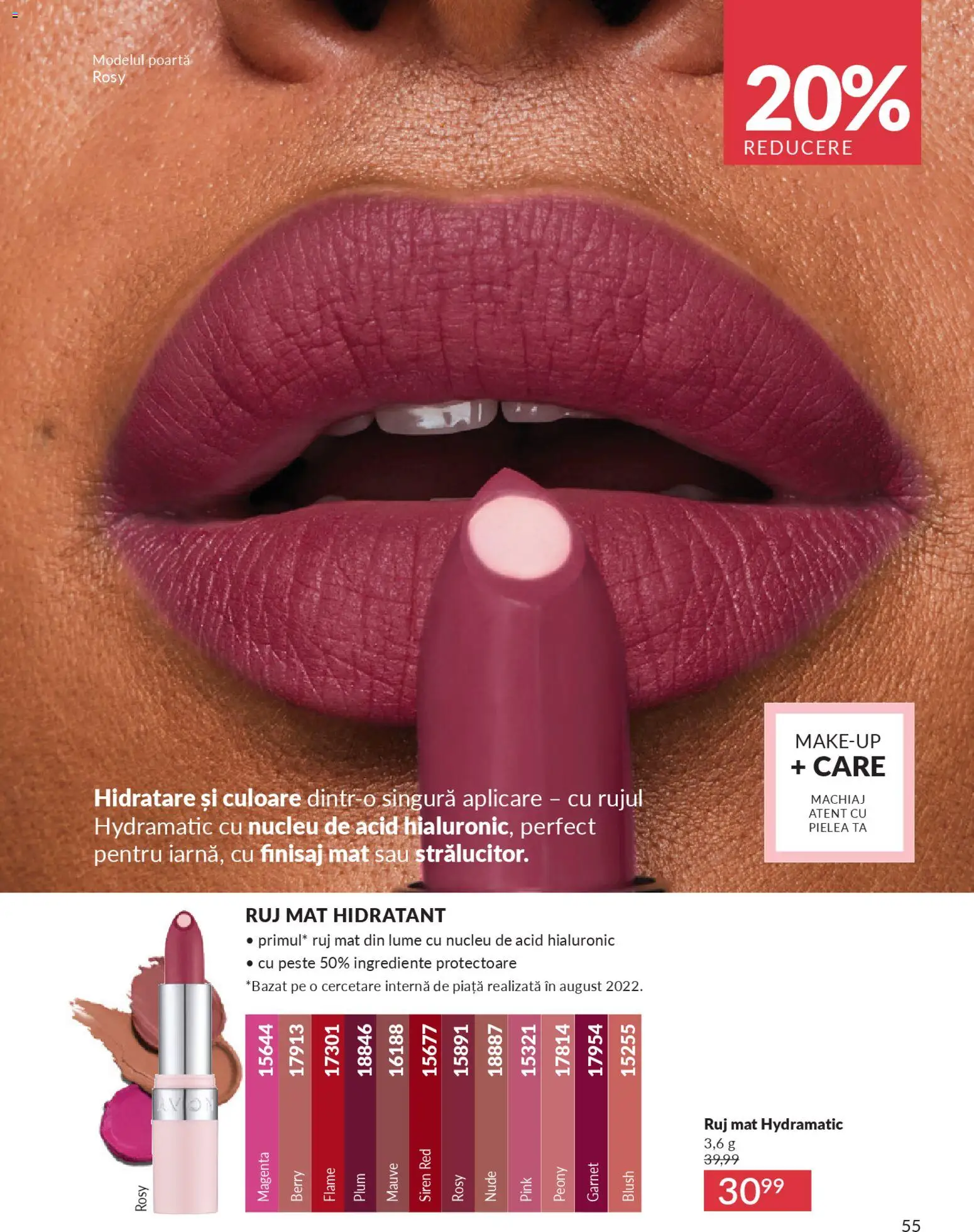 Noul catalog Avon – valabil de la 01.01.2026 | Pagină: 57 | Produse: Machiaj, Blush, Ruj, Pește