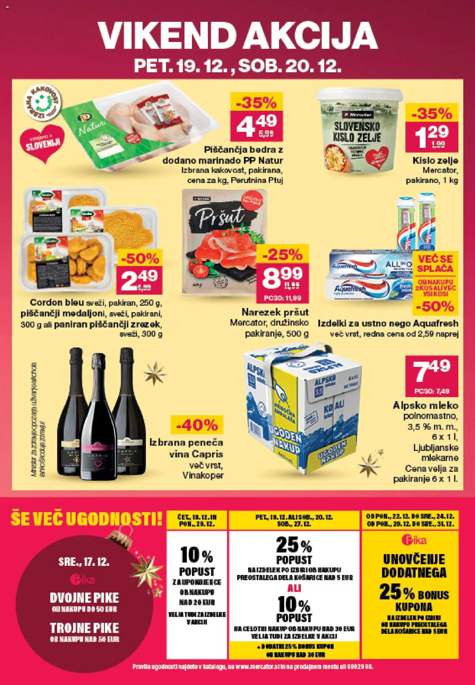 Novi Mercator katalog ponudbe – veljaven od 18.12.2025 | Stran: 48 | Izdelki: Pršut, Narezek, Kos, Zelje