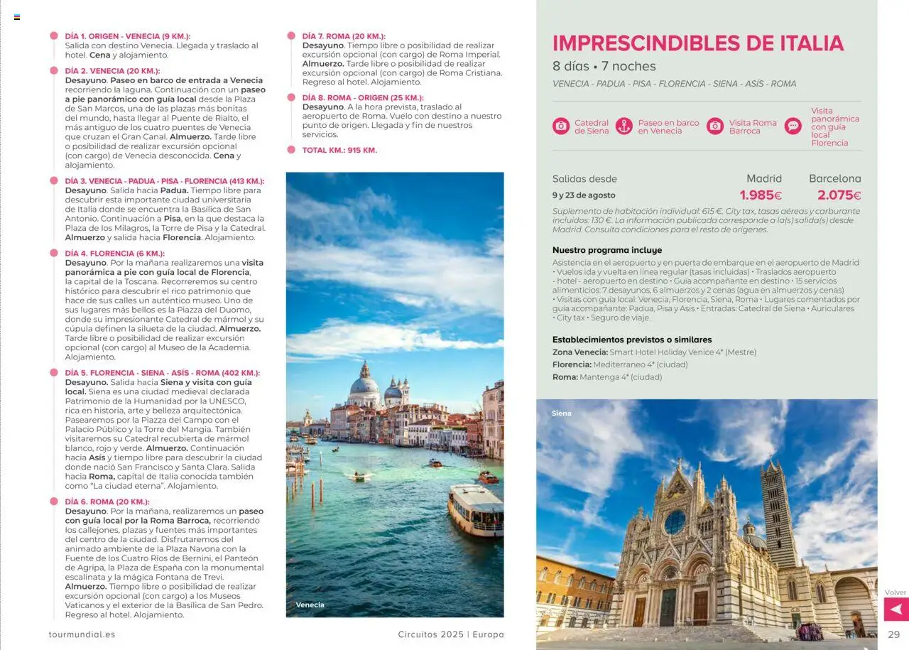 Viajes El Corte Inglés Circuitos exclusivos │ válido desde el 01.05.2025 | Página: 29