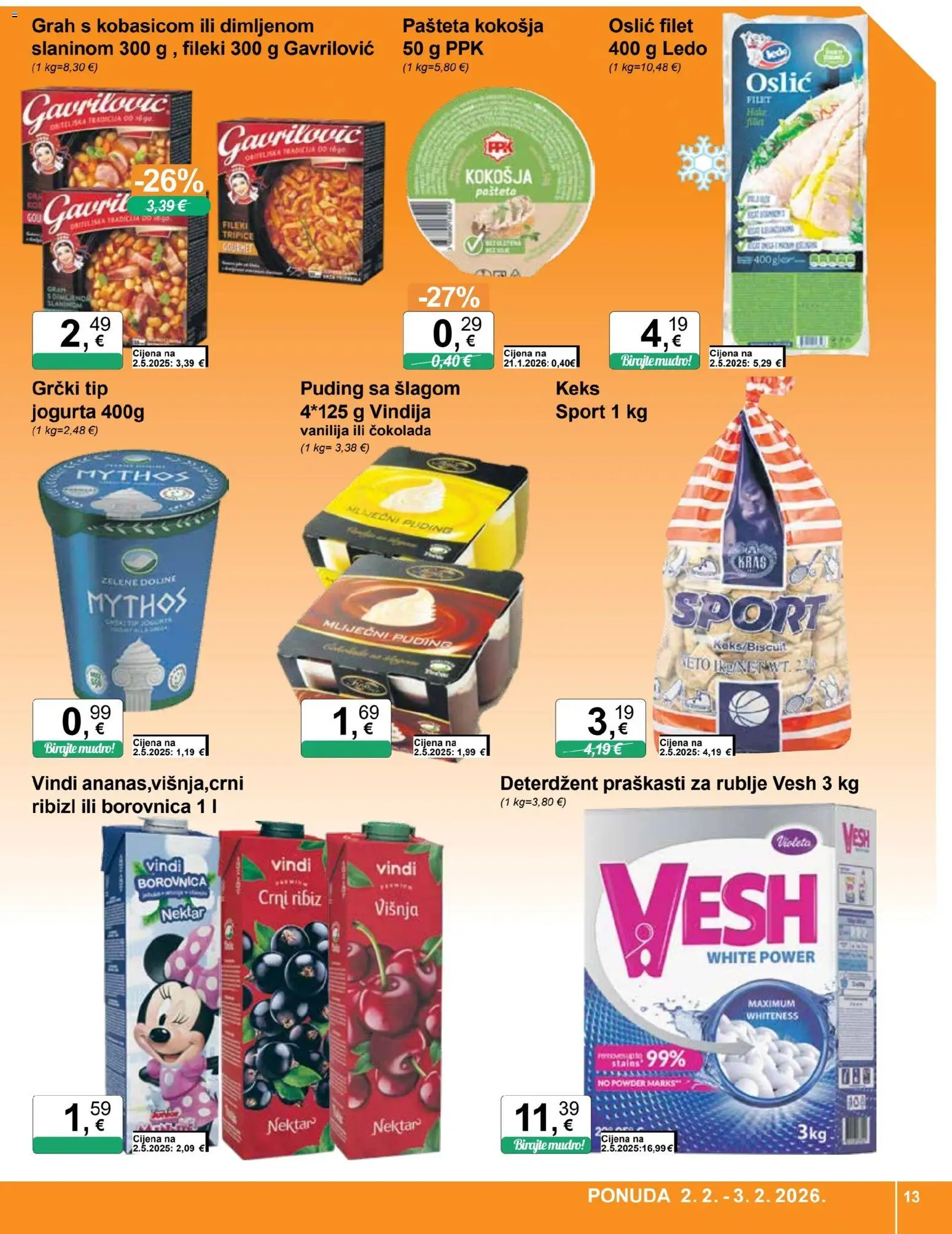 KTC katalog | vrijedi od 28.01.2026 | Stranica: 13 | Proizvodi: Ledo, Borovnica, Oslić, Violeta