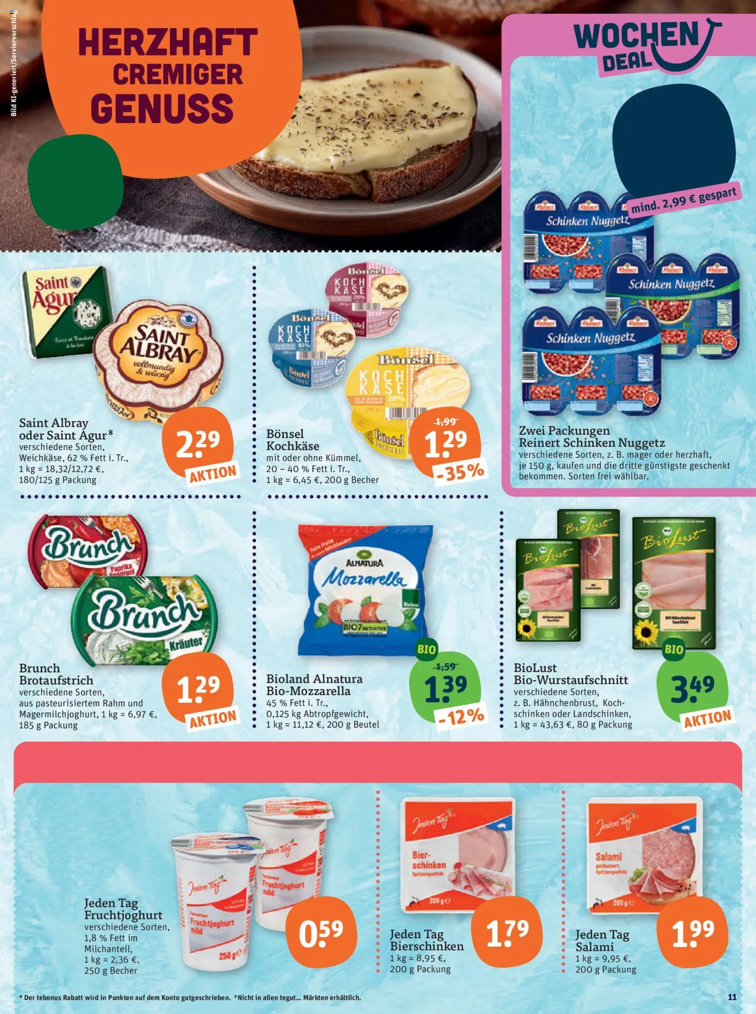 Tegut Prospekt – gültig ab 29.12.2025 | Seite: 13 | Produkte: Bier, Mozzarella, Salami, Schinken