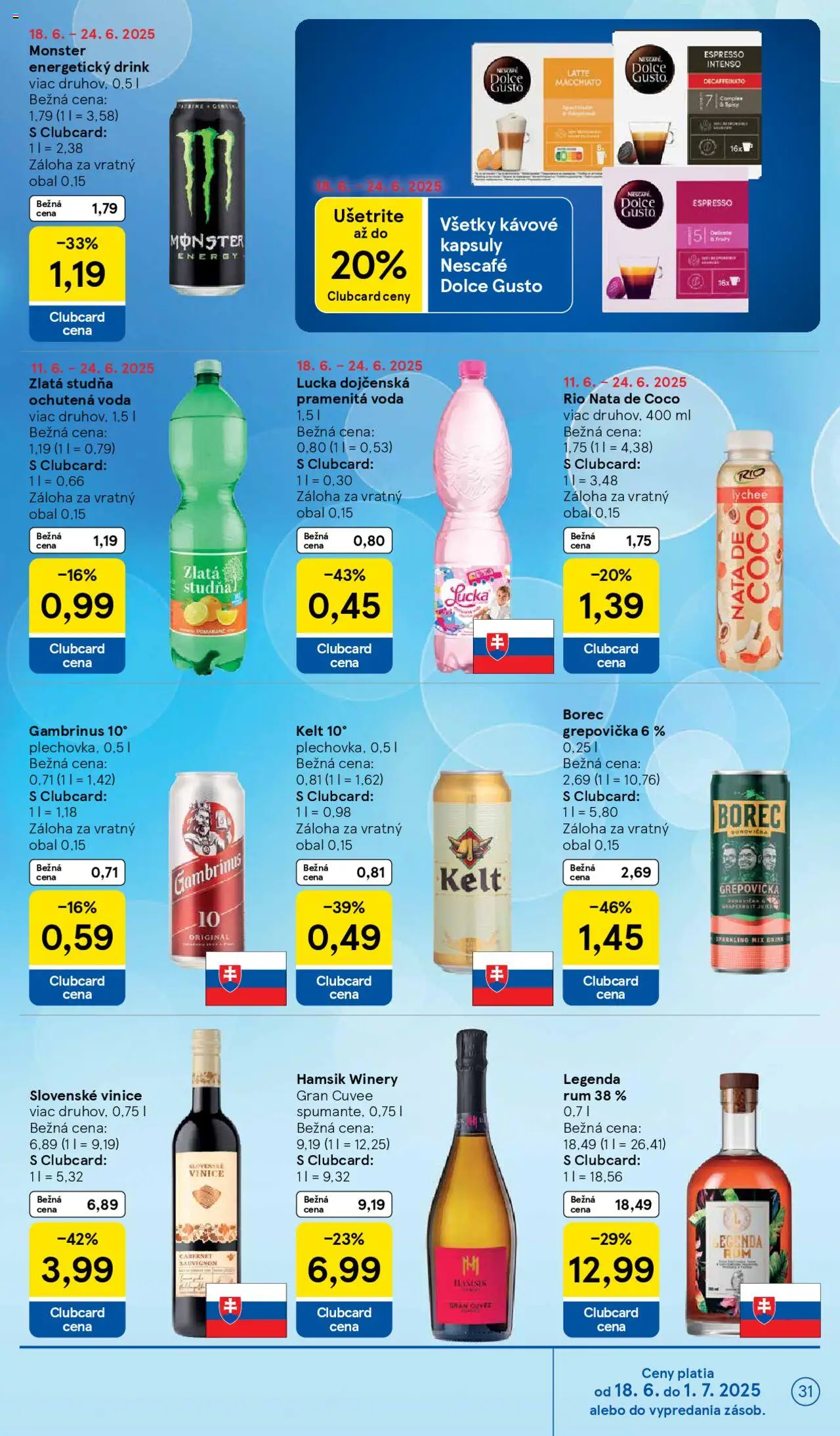 Tesco Hypermarket - leták │ platný od 18.06.2025 | Strana: 31 | Produkty: Dolce Gusto, Grapefruit, Energetický drink