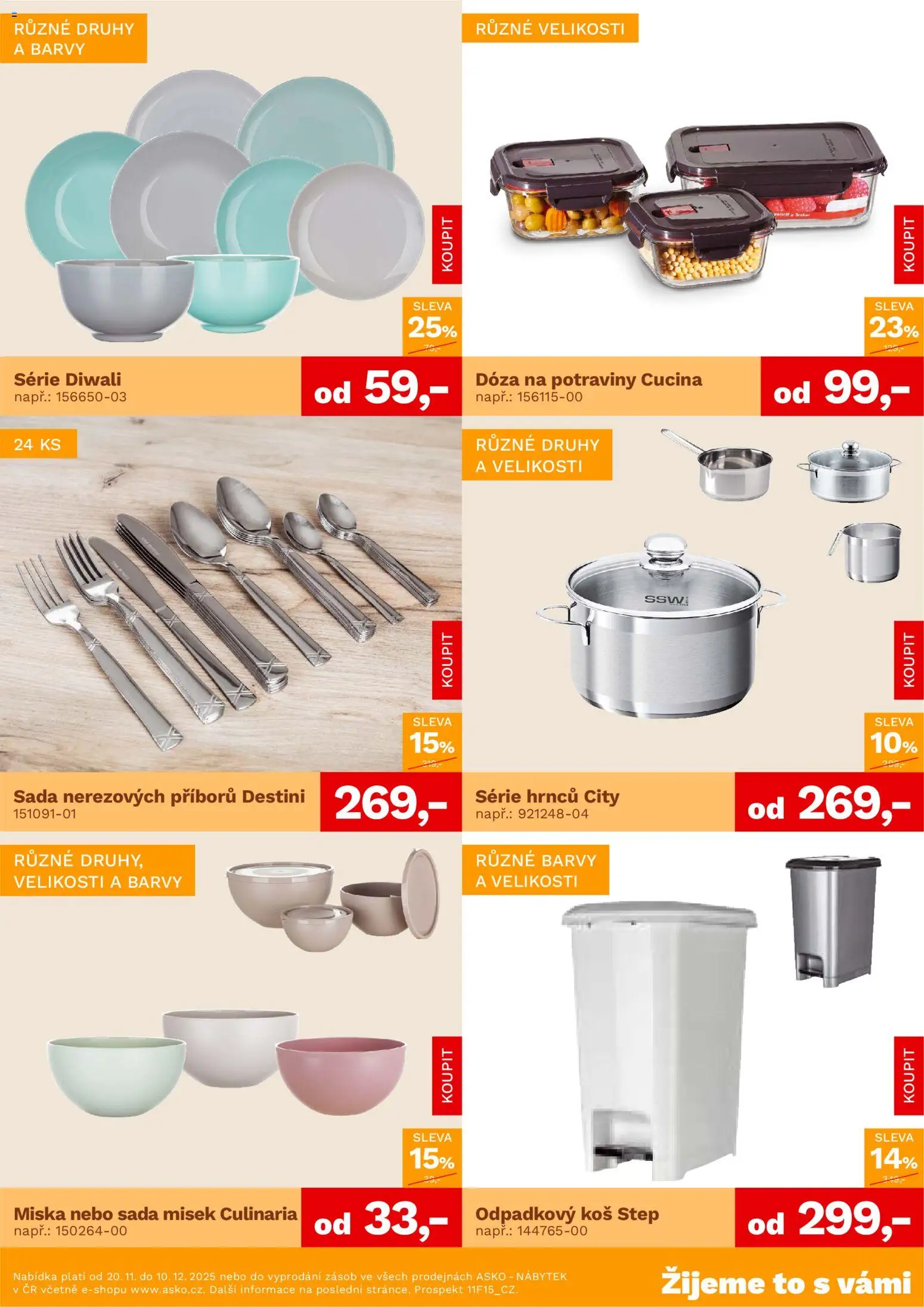 ASKO nábytek leták - Bytové doplňky za skvělé ceny od 20.11.2025 | Strana: 2 | Produkty: Dóza, Nábytek, Potraviny, Koš