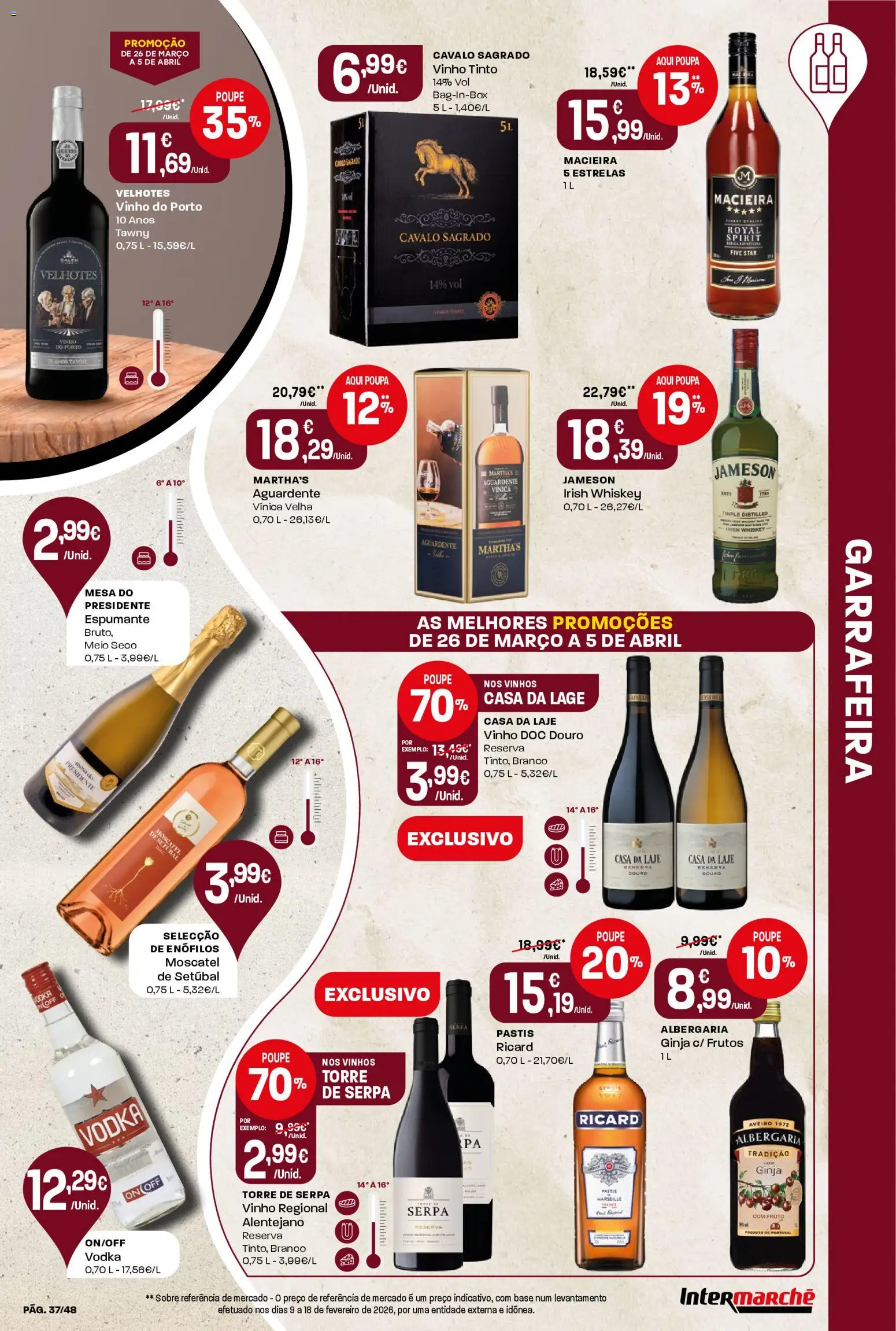 Intermarché folheto │ válido de 26.03.2026 | Página: 37 | Produtos: Espumante, Base, Vinho, Vodka