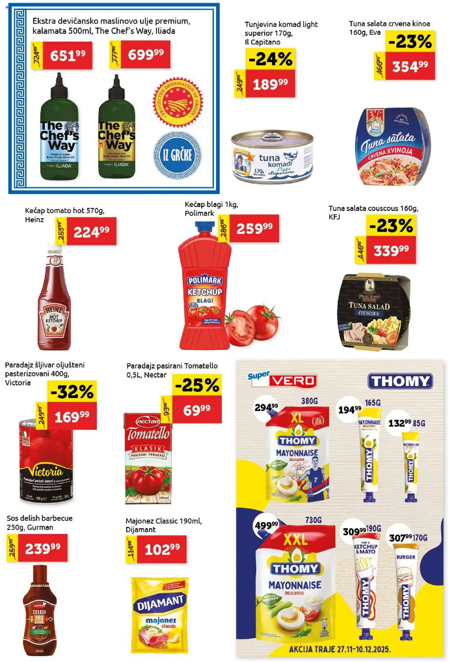 SuperVERO katalog - važi od 27.11.2025 | Strana: 8 | Proizvode: Burger, Ulje, Maslinovo ulje, Heinz