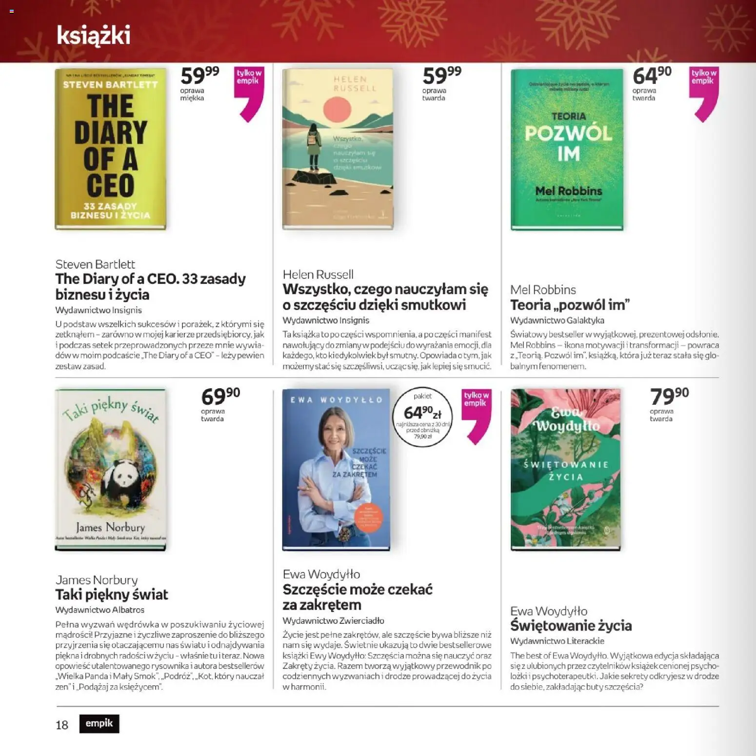 Empik promocje - Witaj w klubie znajdujących trafione prezenty dla każdego od 10.12.2025 | Strona: 18 | Produkty: Buty, Książki