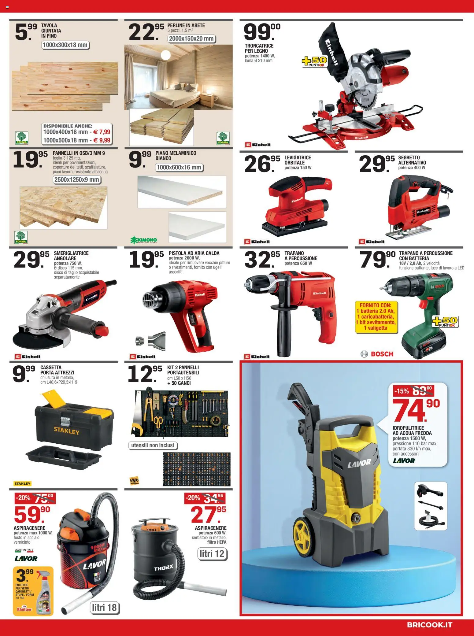 Volantino Brico OK del 22.01.2026 | Pagina: 3 | Prodotti: Trapano, Disco, Smerigliatrice, Valigetta
