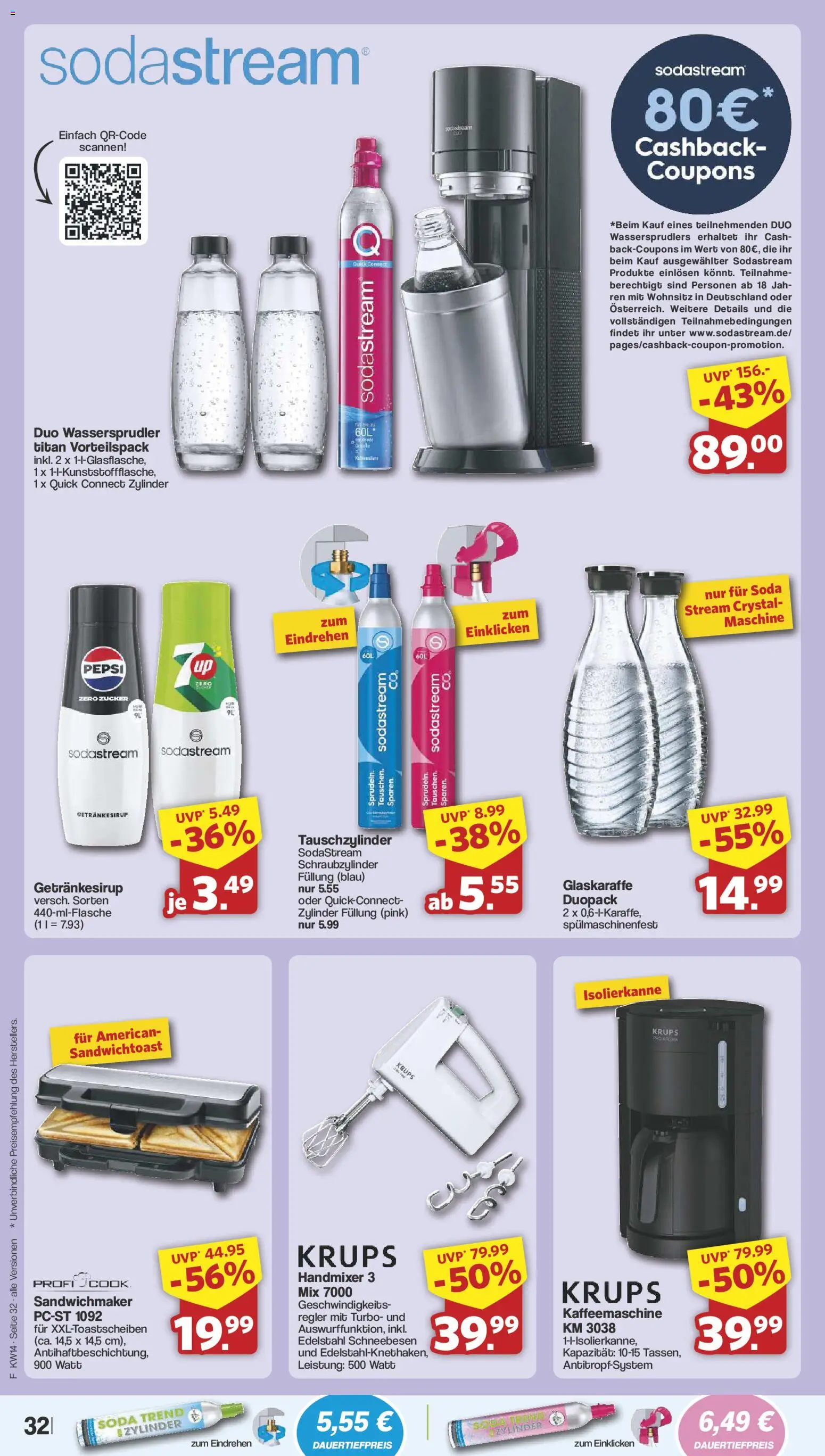 Famila Nordwest Prospekt 	 – gültig ab 30.03.2026 | Seite: 33 | Produkte: Kaffeemaschine, Handmixer, Zucker, Sodastream