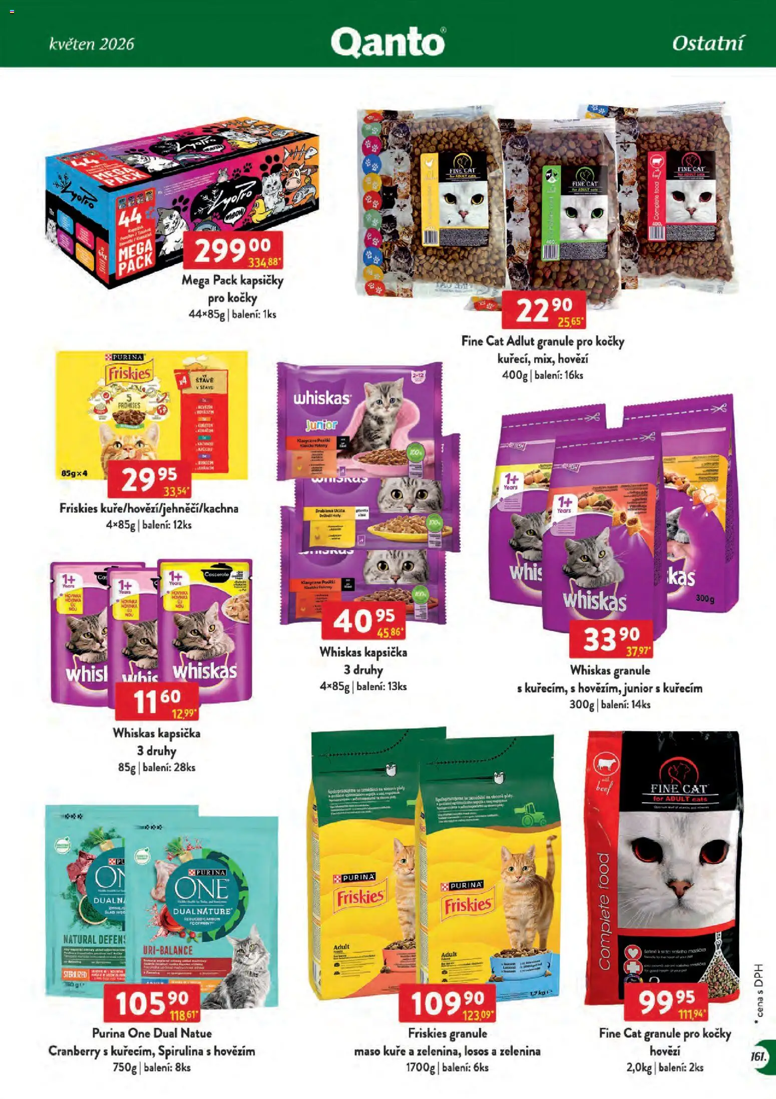 Astur & Qanto leták - Velkoobchod 05/2026 od 01.05.2026 | Strana: 161 | Produkty: Granule pro kočky, Zelenina, Maso, Kuře
