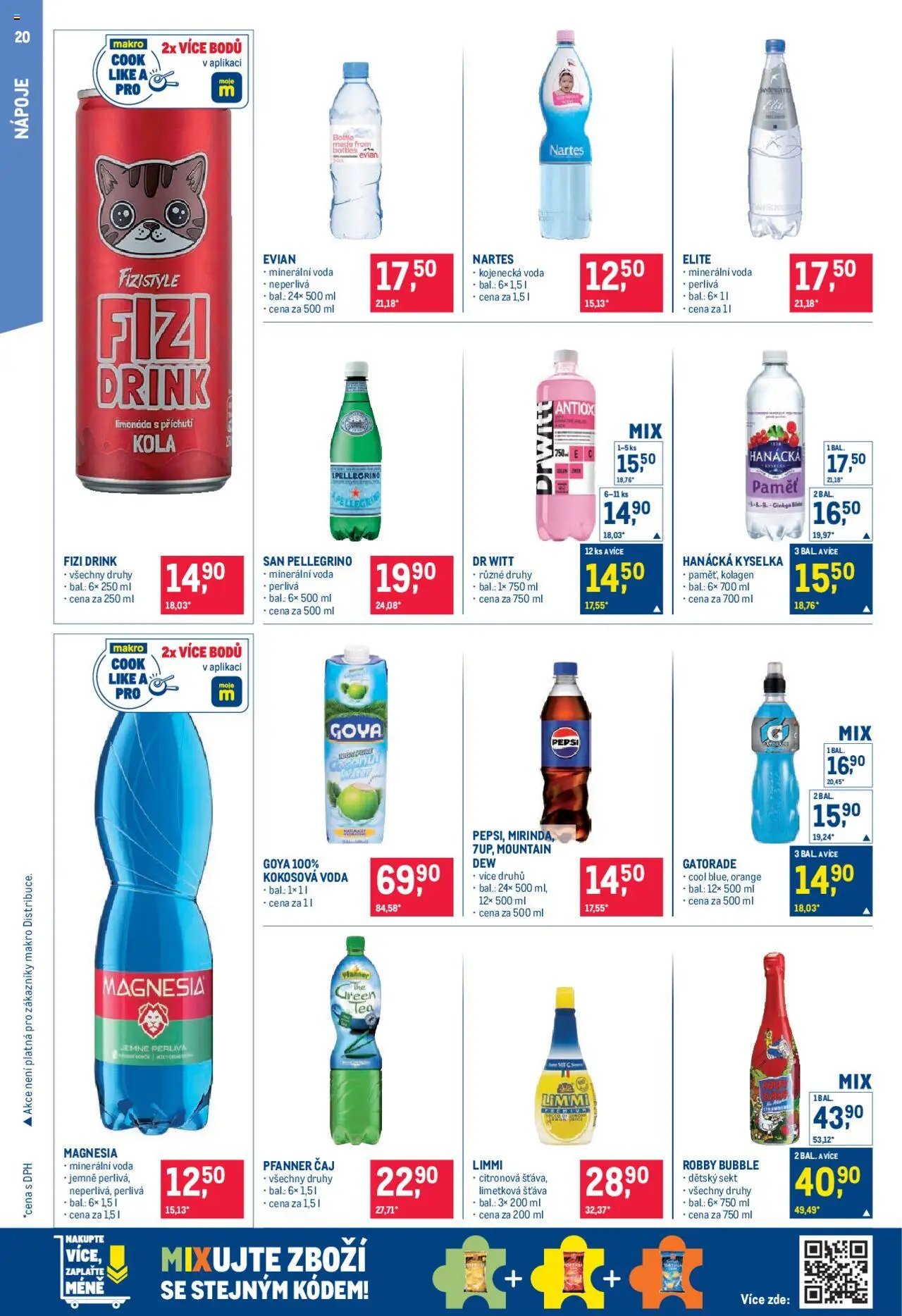 Makro leták - Pro milovníky jídla od 04.06.2025 | Strana: 20 | Produkty: Čaj, Pepsi, Magnesia, Drwitt