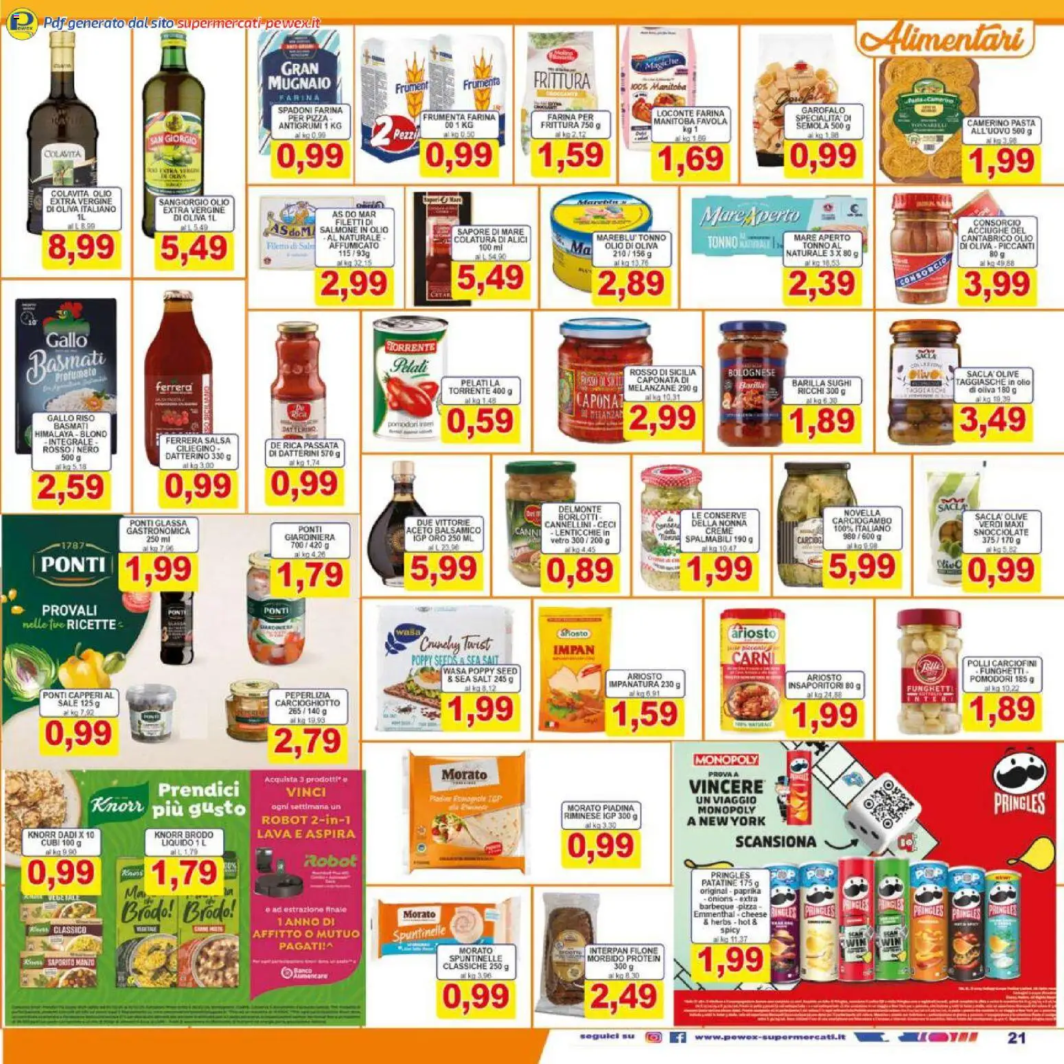 Volantino Pewex del 06.12.2025 | Pagina: 21 | Prodotti: Lenticchie, Salsa, Pasta, Aceto