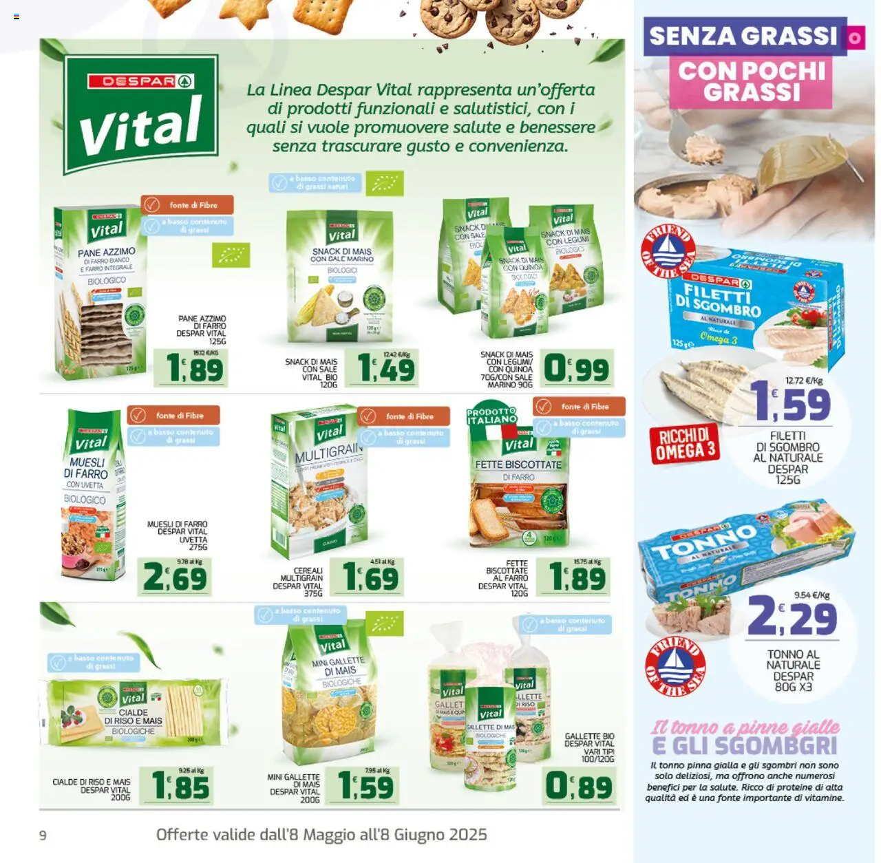 Volantino Interspar del 04.06.2025 | Pagina: 9 | Prodotti: Pane, Riso, Sgombro, Quinoa