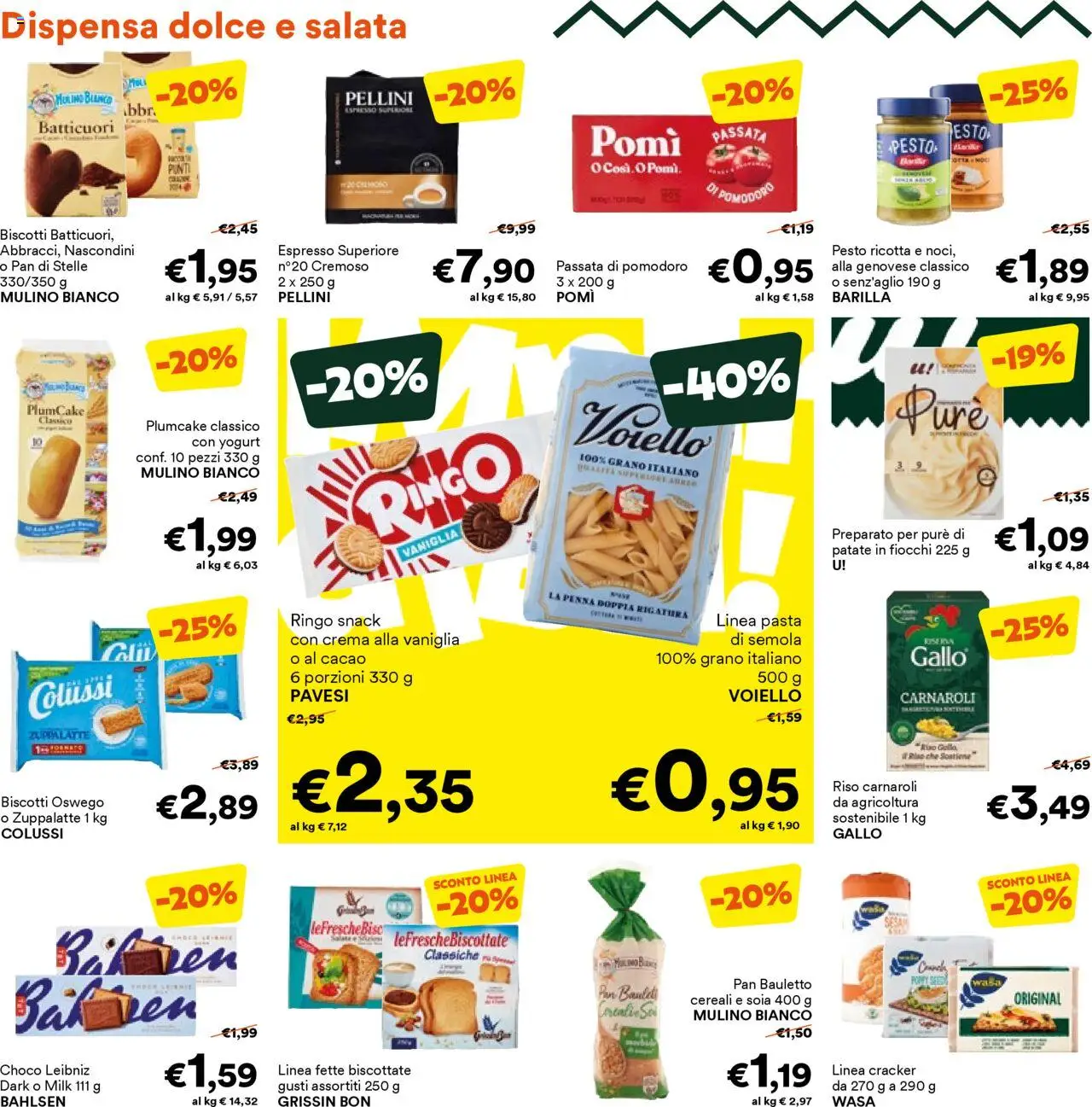 Volantino Unes del 08.10.2025 | Pagina: 4 | Prodotti: Fiocchi, Patate, Ricotta, Fette biscottate