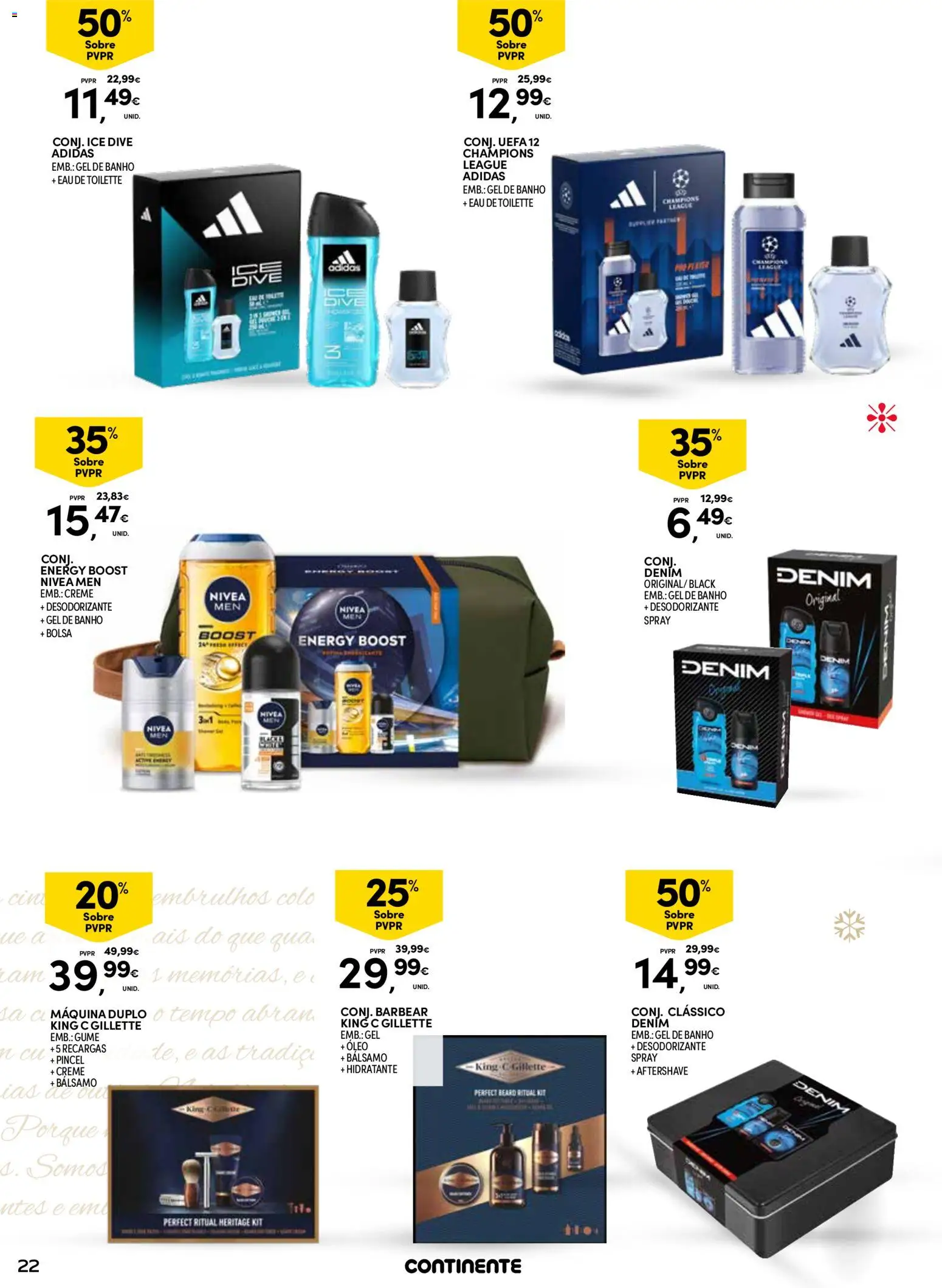 Continente - Açores │ válido de 18.11.2025 | Página: 22 | Produtos: Aftershave, Pincel, Gel de banho, Banho