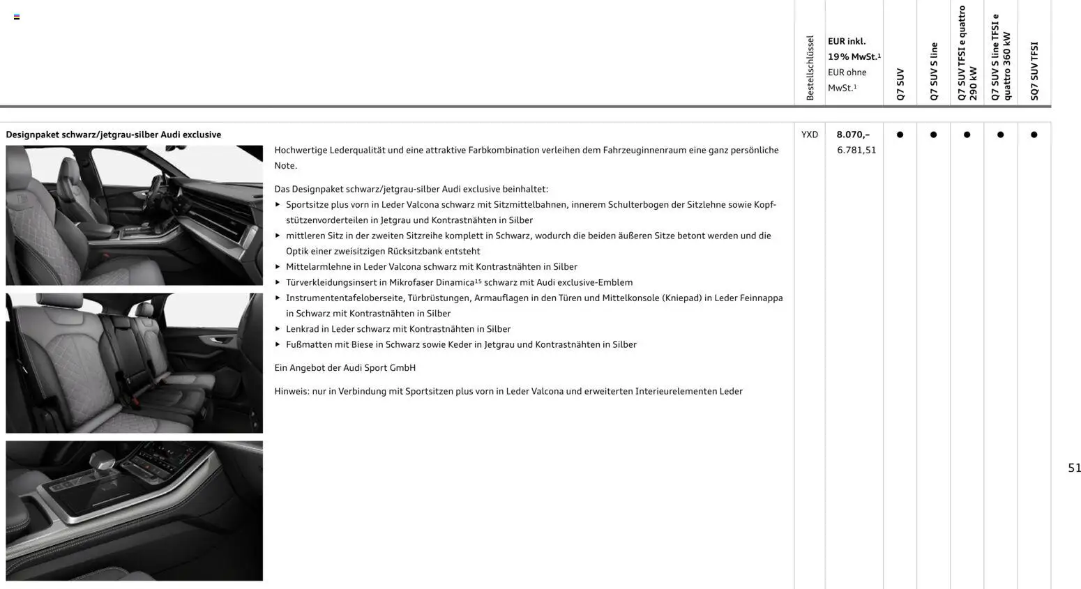 Audi Q7 – gültig ab 28.10.2025 | Seite: 51