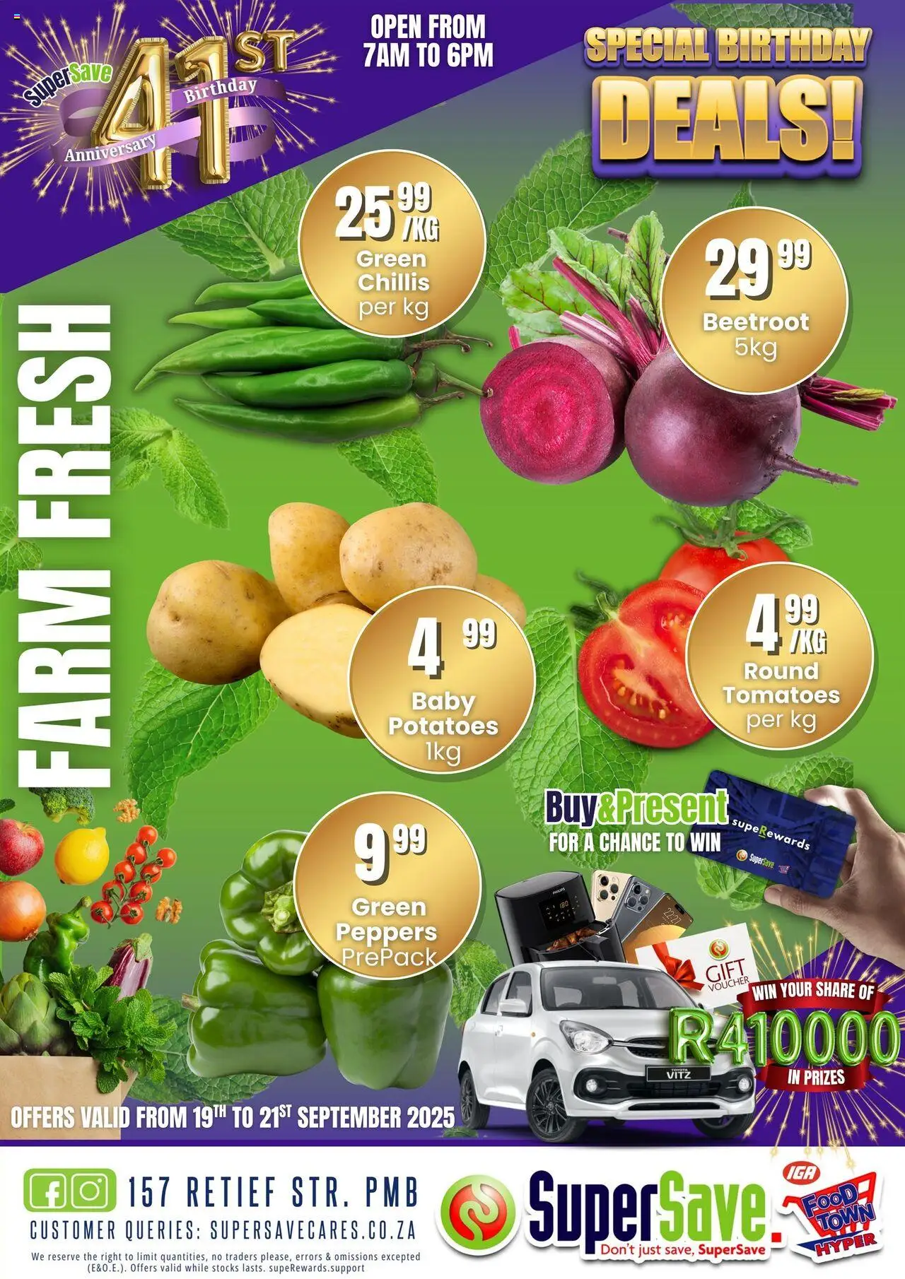 New Super Save catalogue – valid from 19.09.2025 | Page: 5 | Products: Tomatoes, Potatoes