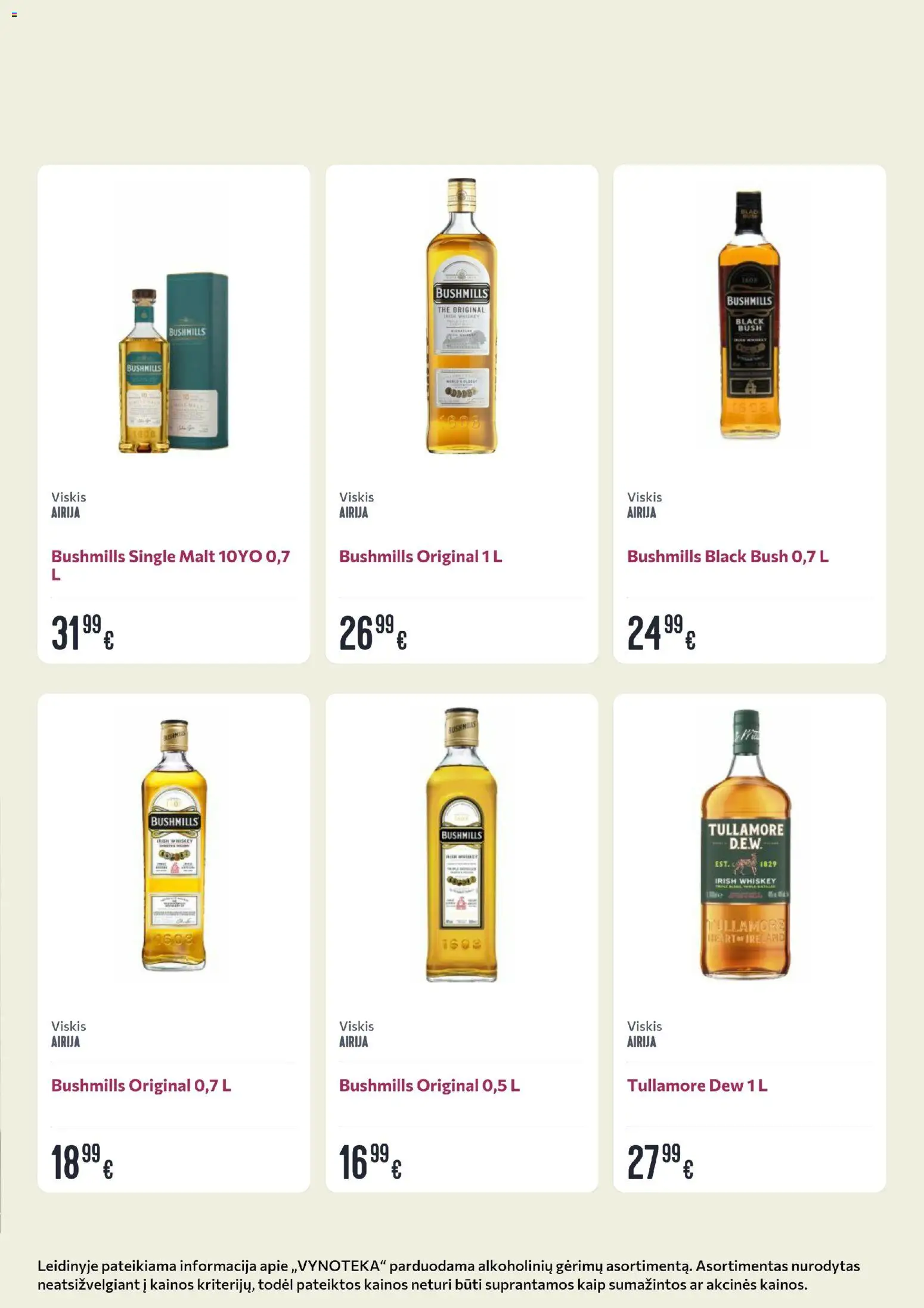 VYNOTEKA akcijos nuo 29.12.2025 | Puslapis: 9 | Prekių: Viskis
