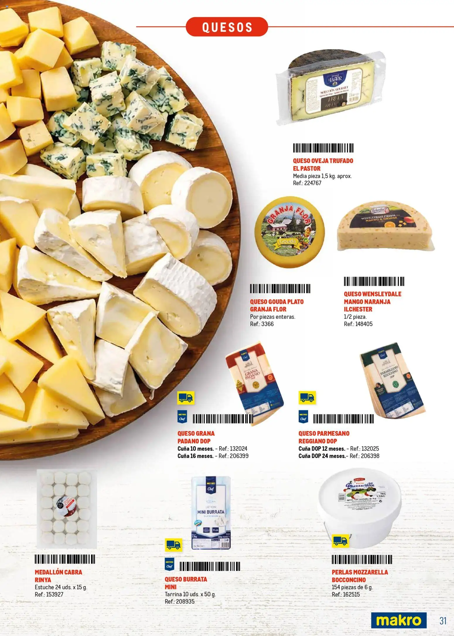 Makro Especial Catering Canarias │ válido desde el 16.03.2026 | Página: 31 | Productos: Queso, Ρούτερ, Queso Gouda, Cuna