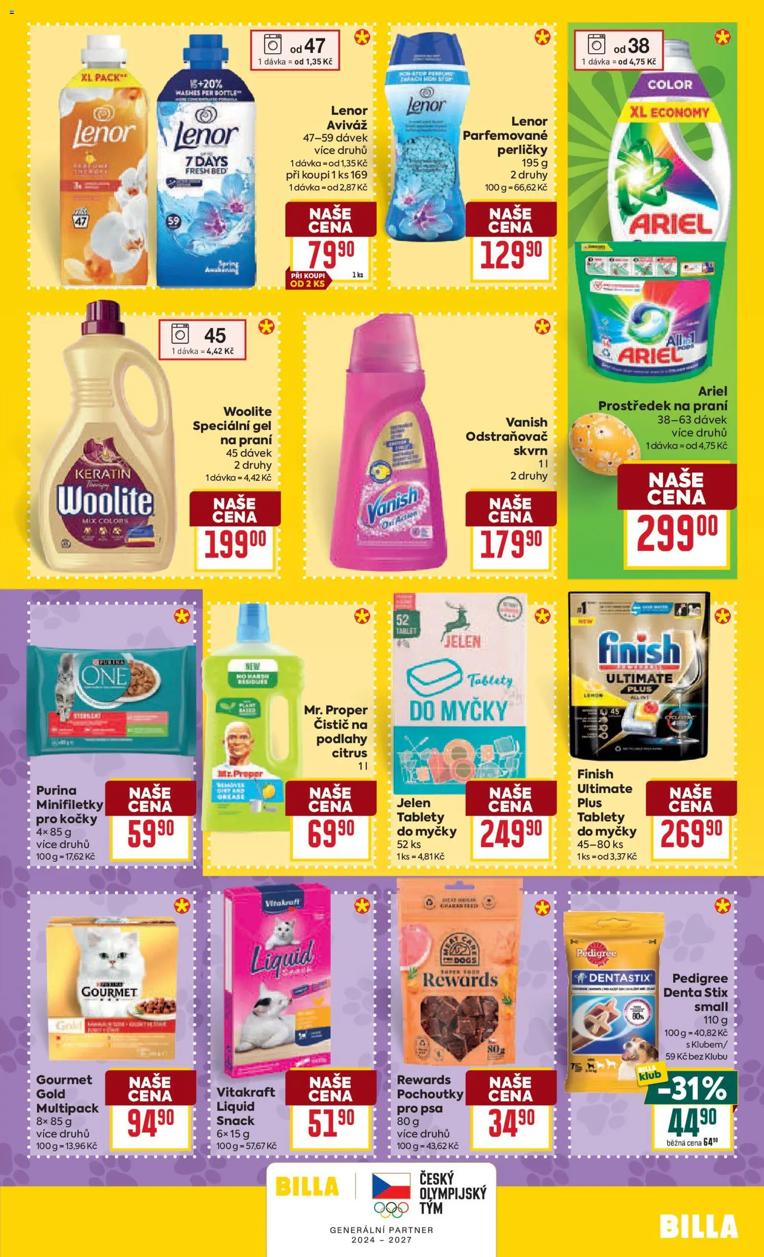 Billa Velký leták od 18.03.2026 | Strana: 31 | Produkty: Aviváž, Gourmet, Purina, Vanish