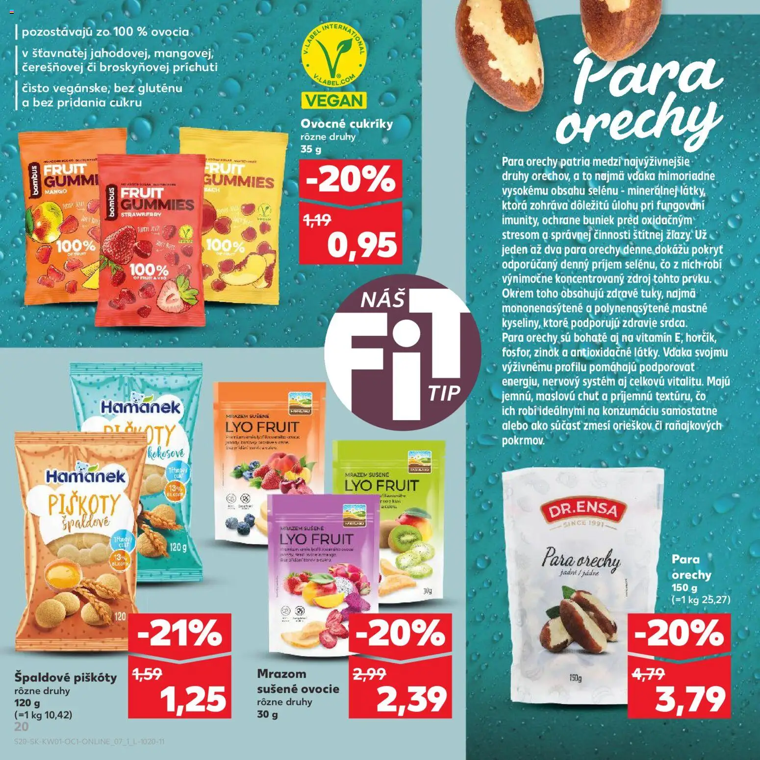 Kaufland SK akciós ujság - amely érvényes a következő dátumtól: 03.01.2026 | Oldal: 20 | Termékek: Vegán, Mangó