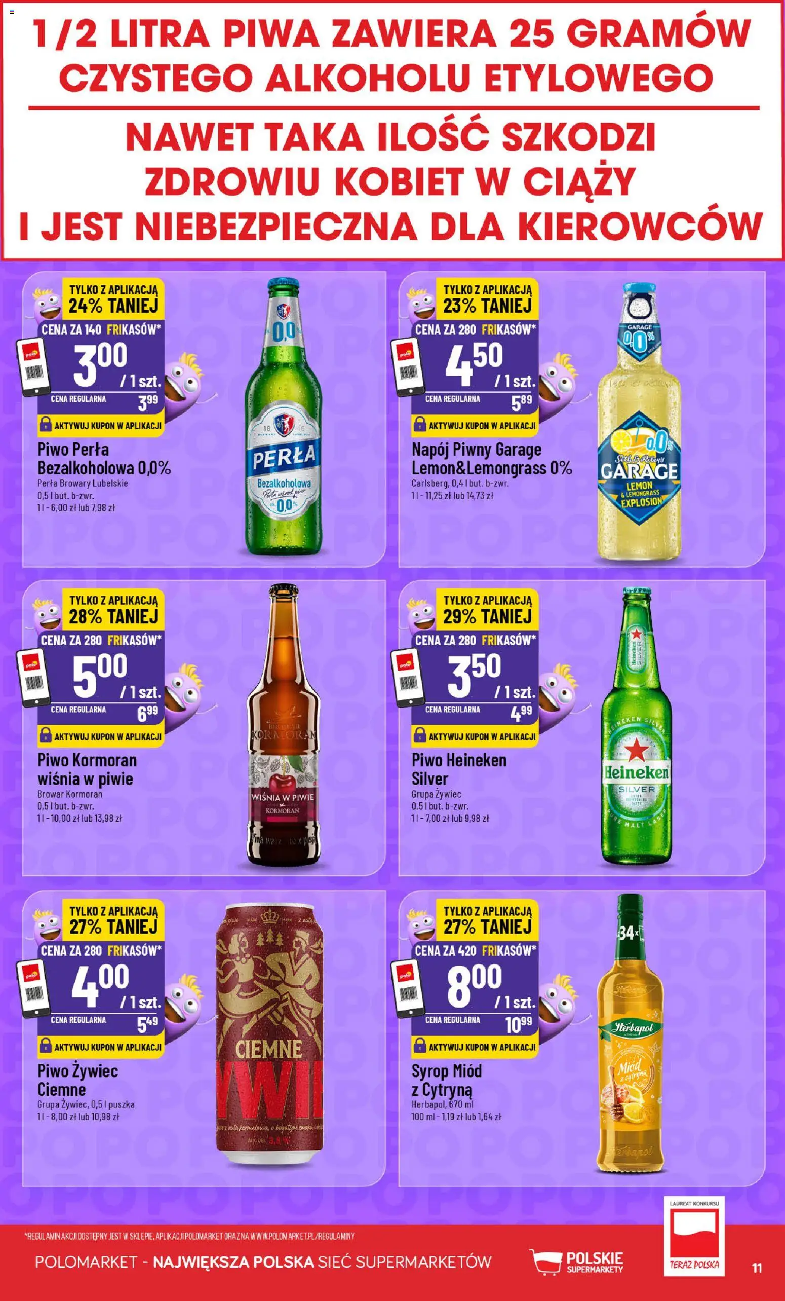 POLOmarket Gazetka - Frikasowe Hity od 12.11.2025 | Strona: 11 | Produkty: Cytryna, Syrop, Miód, Piwo perła