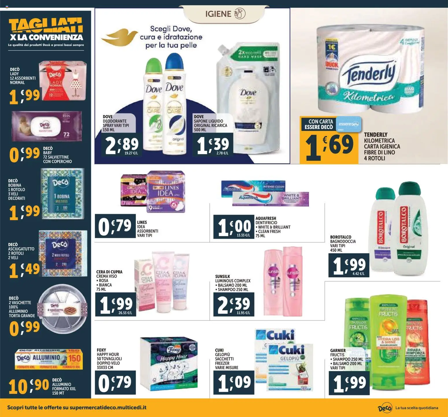 Volantino Decò del 20.11.2025 | Pagina: 18 | Prodotti: Shampoo, Crema, Crema viso, Freezer