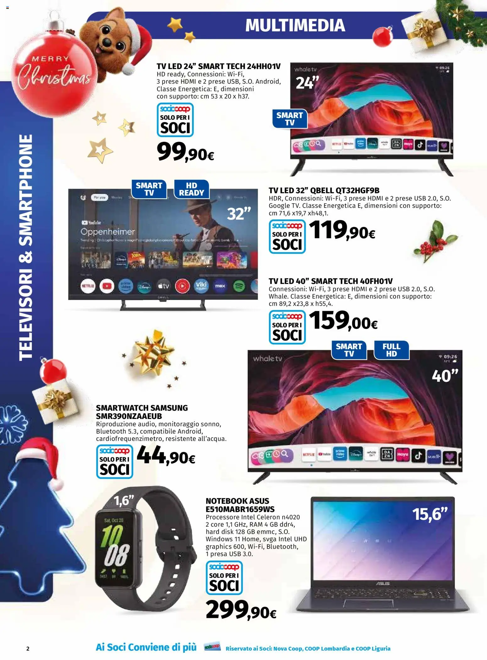 Volantino Ipercoop del 01.12.2025 | Pagina: 2 | Prodotti: Smartphone, TV, USB, Presa