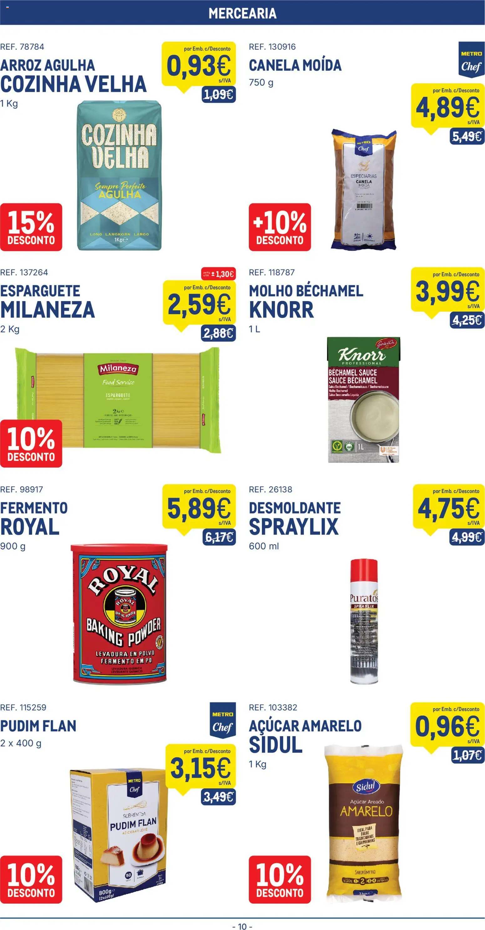 Makro folheto │ válido de 25.11.2025 | Página: 10 | Produtos: Esparguete, Pó, Knorr, Canela