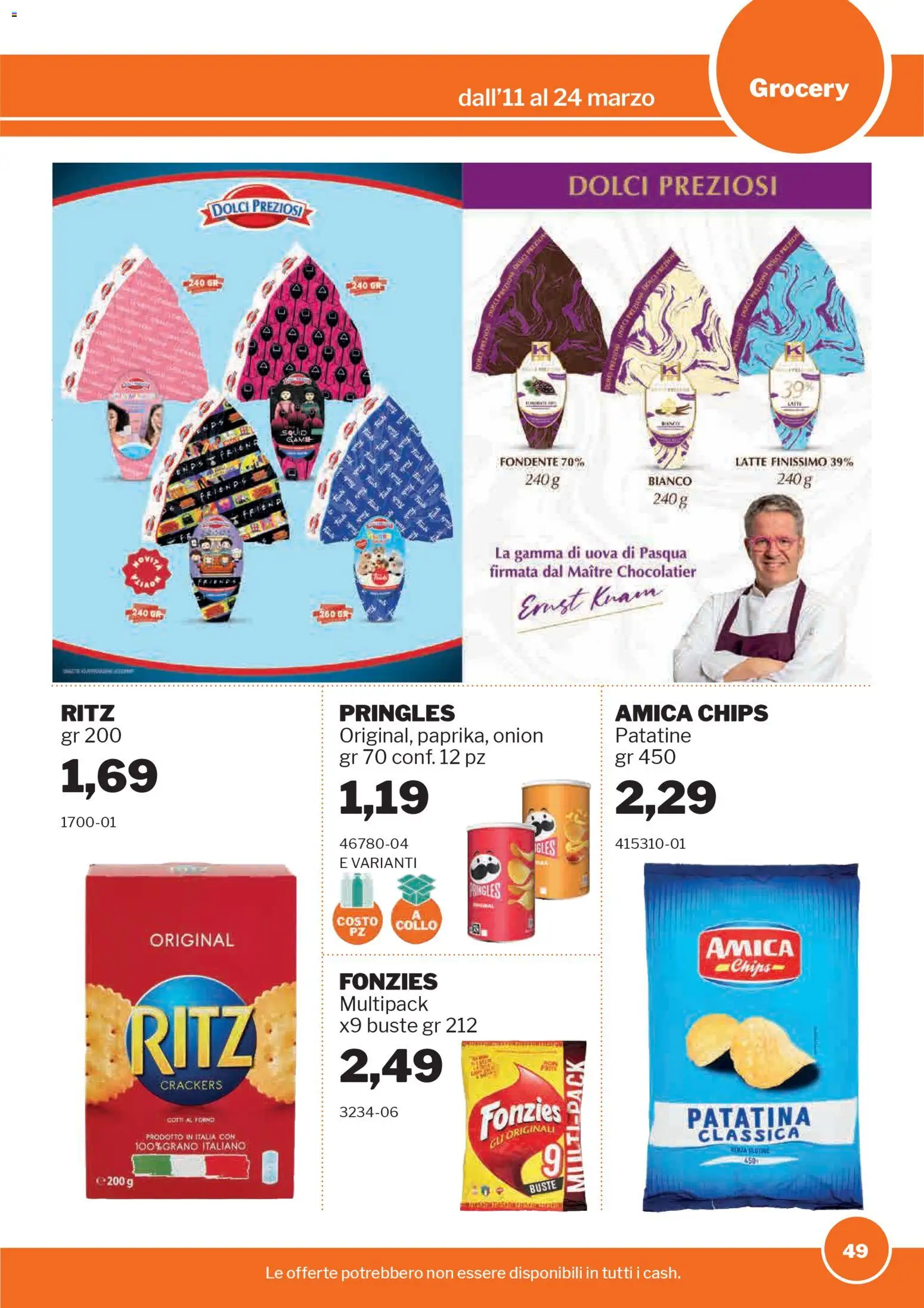 Volantino Sogegross del 11.03.2026 | Pagina: 49 | Prodotti: Uova, Patatine, Latte, Crackers
