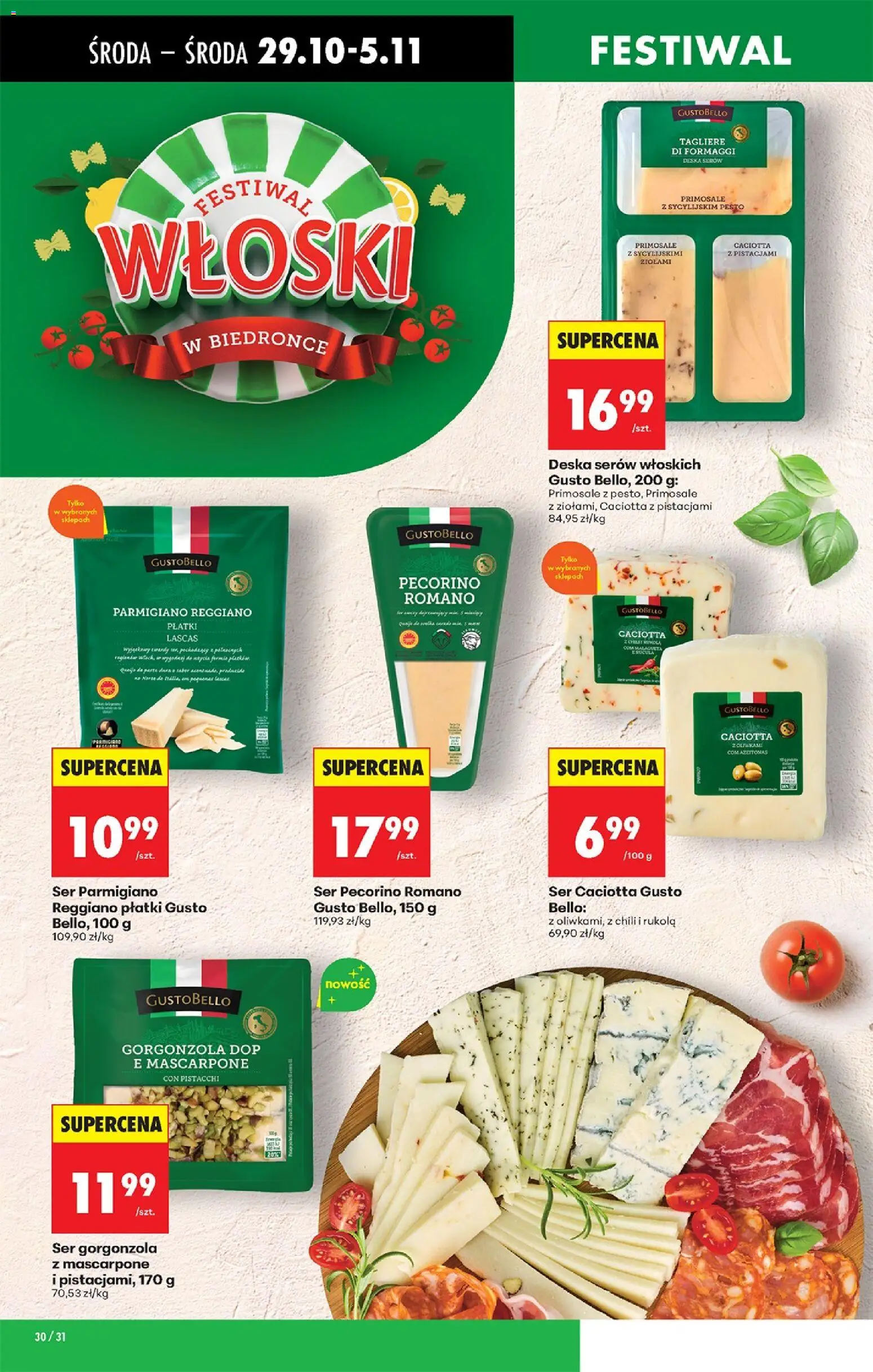 Biedronka gazetka - Oferta w tym tygodniu od 29.10.2025 | Strona: 38 | Produkty: Pecorino, Deska serów, Pesto, Ser