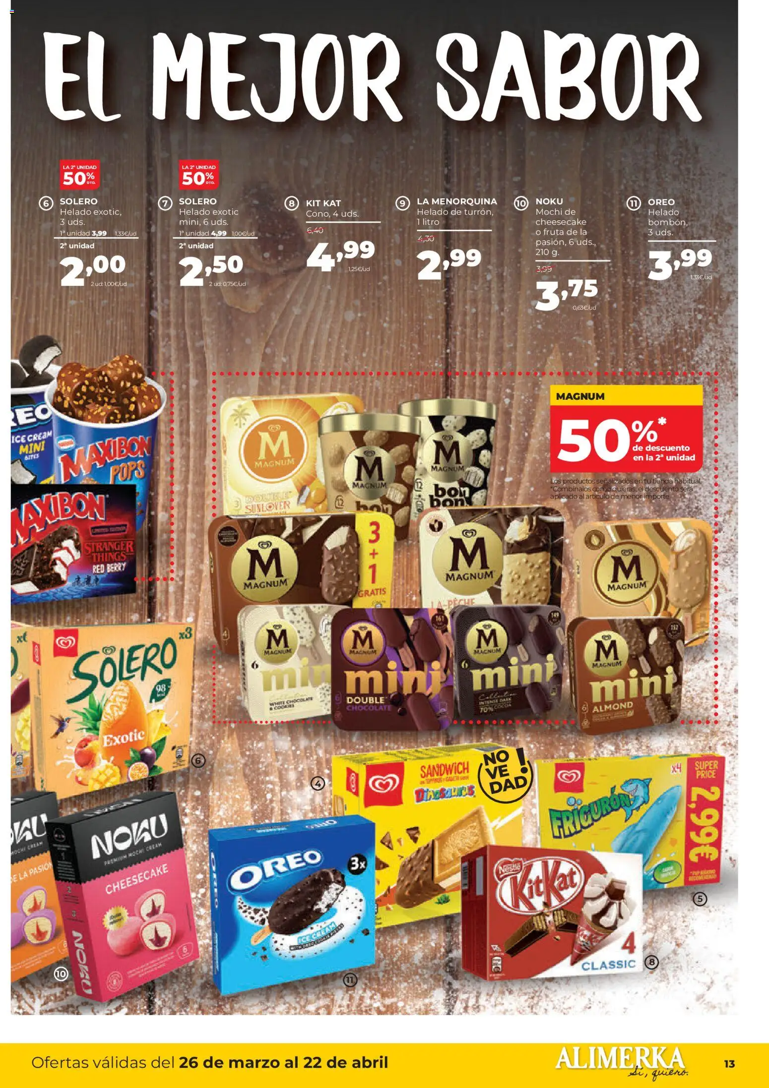Alimerka folleto Asturias │ válido desde el 26.03.2026 | Página: 13 | Productos: Helado