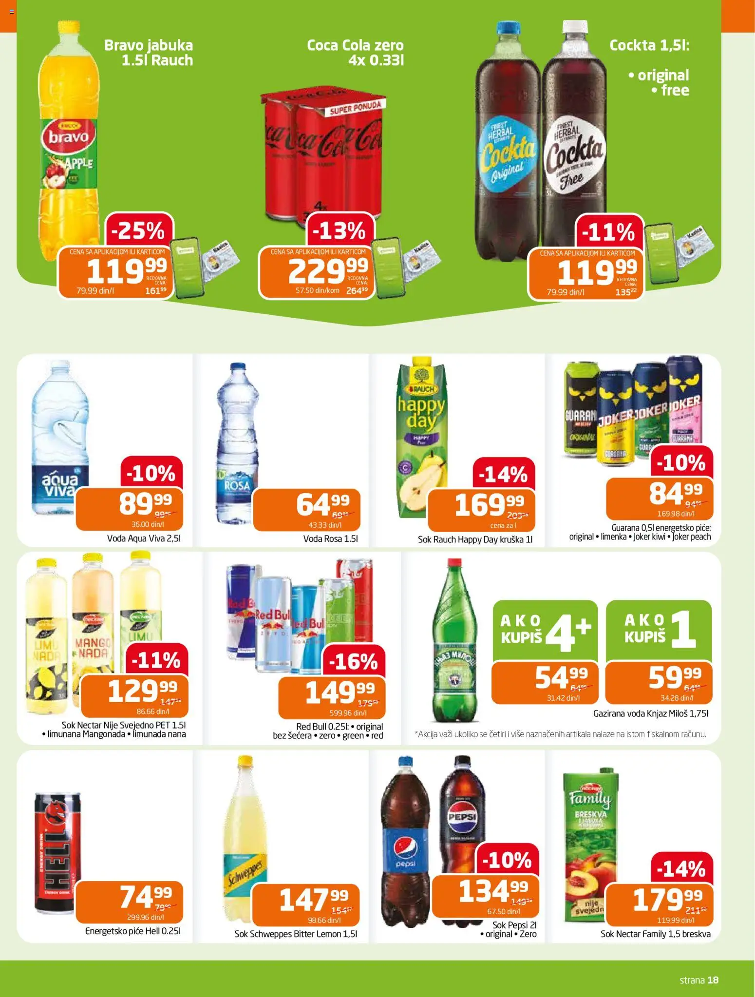 Gomex katalog - važi od 19.11.2025 | Strana: 18 | Proizvode: Voda, Sok, Breskva, Pepsi