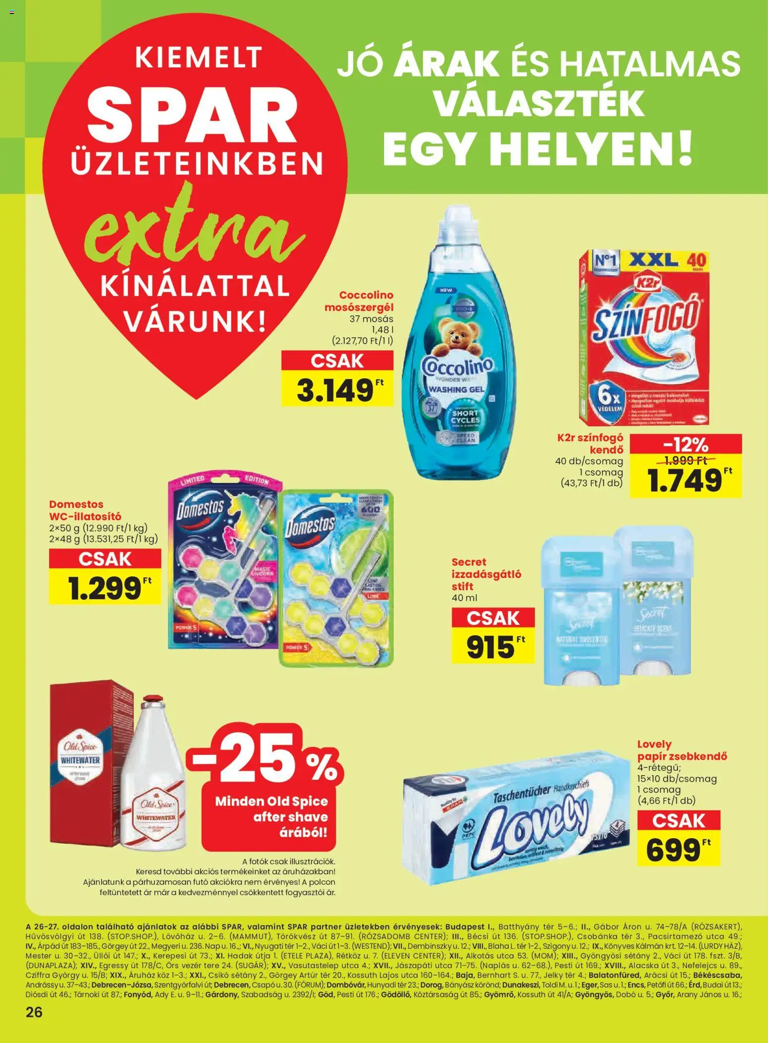Spar akciós ujság - amely érvényes a következő dátumtól: 06.11.2025 | Oldal: 7 | Termékek: Coccolino, Old spice, Kendő, Izzadásgátló