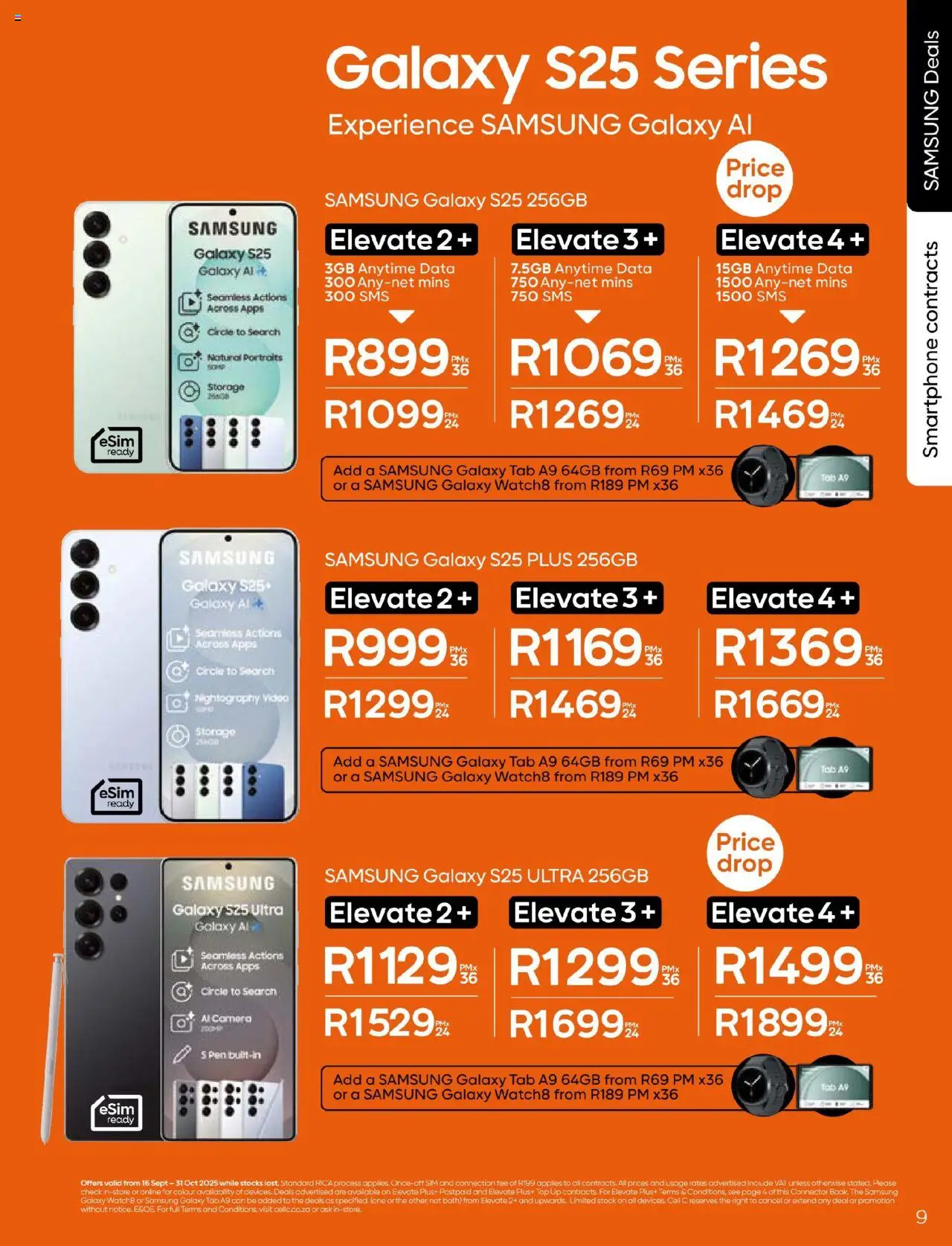 New Cell C catalogue – valid from 16.09.2025 | Page: 9 | Products: Data, Sim, Pen, Stock