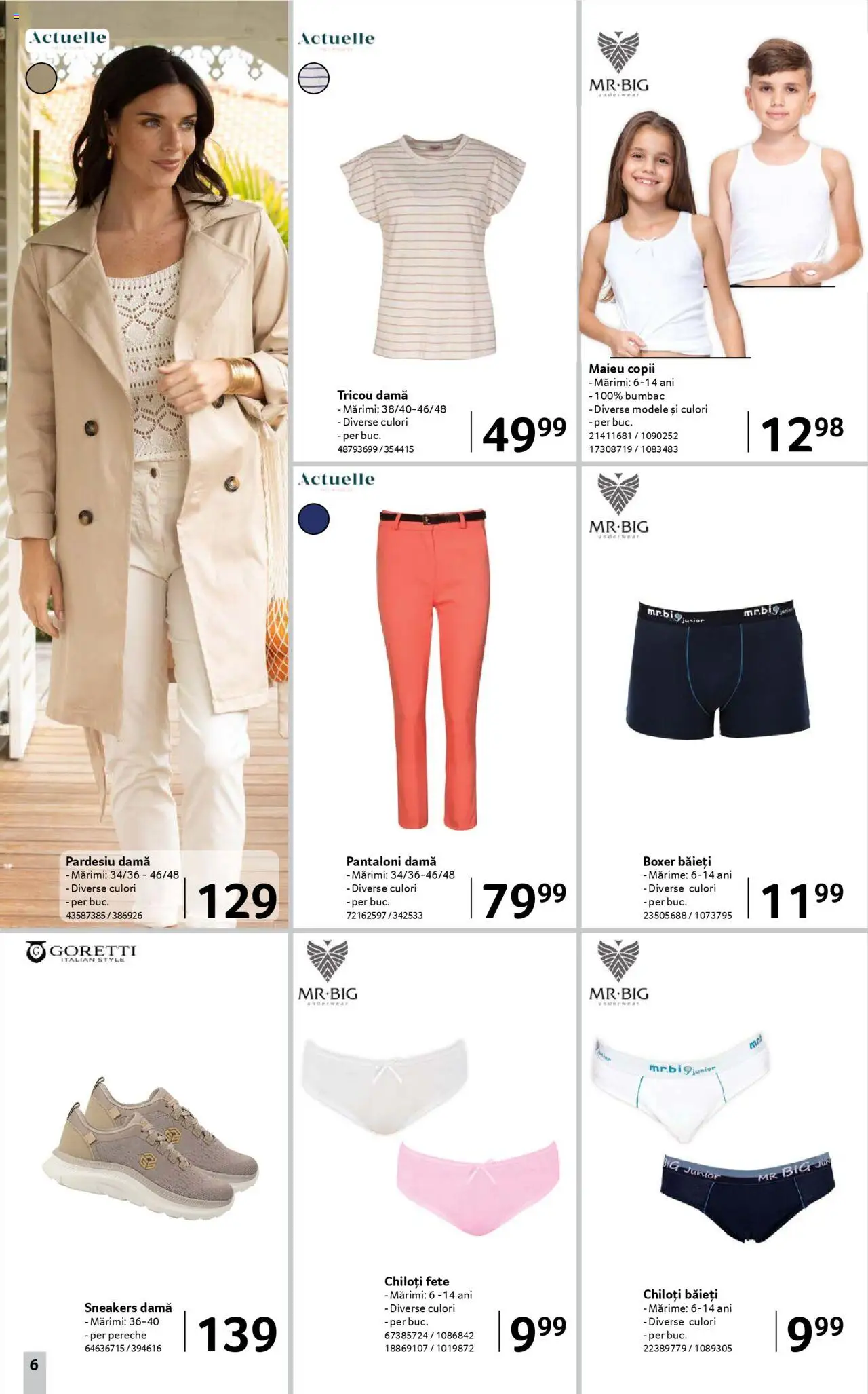 Catalog Selgros - Nonfood – valabil de la 22.08.2025 | Pagină: 6 | Produse: Delgeç, Tricou, Pantaloni, Chiloți