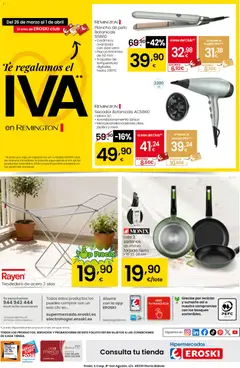 Vista previa Eroski - Quieres ahorrar conmigo válido desde el 26.03.2026 | Página: 64 | Productos: Té, Tendedero, Plancha, Plancha de pelo