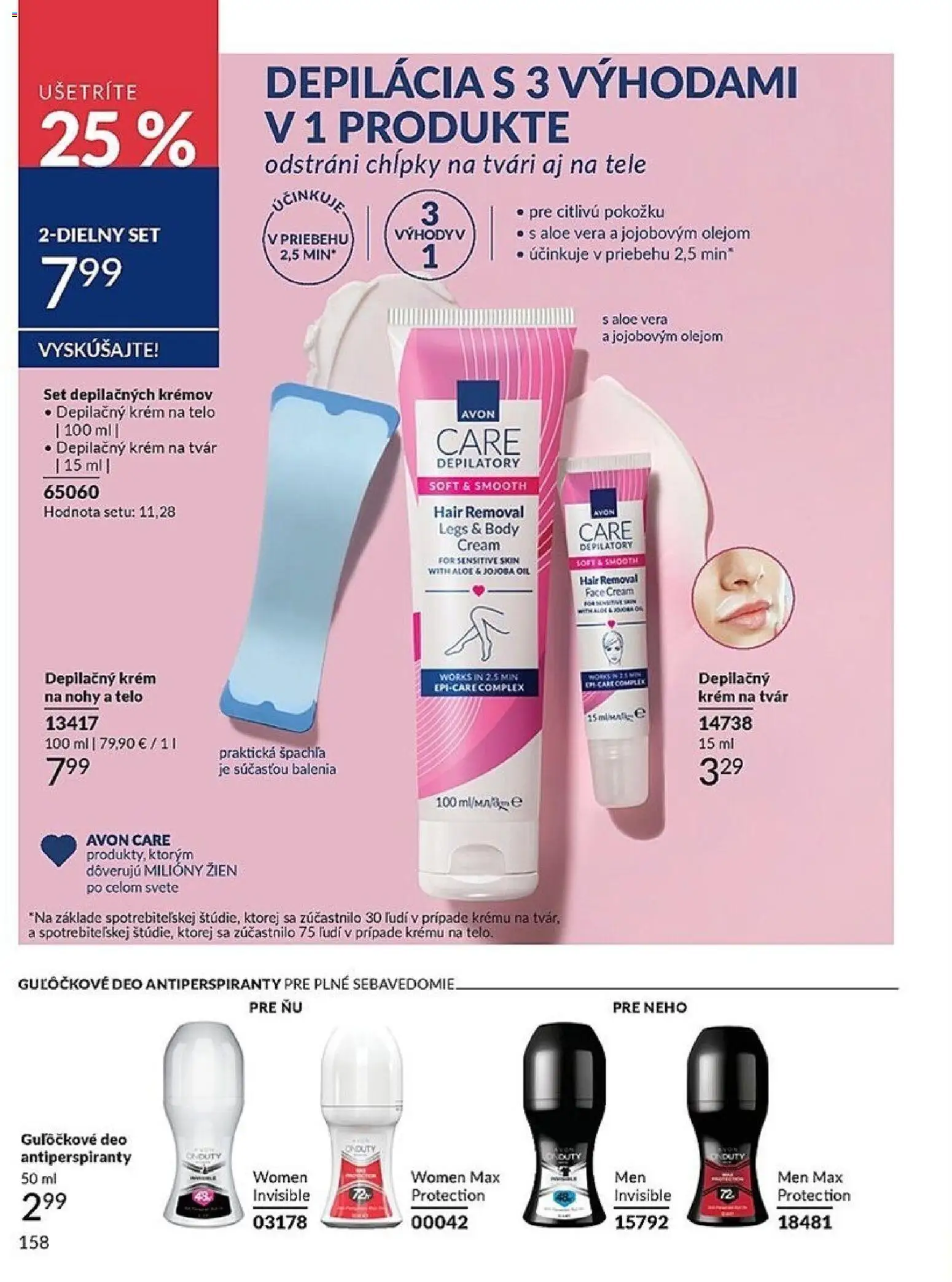 Nové Avon akcie – leták je platný od 01.02.2026 | Strana: 158 | Produkty: Depilačný krém, Krém