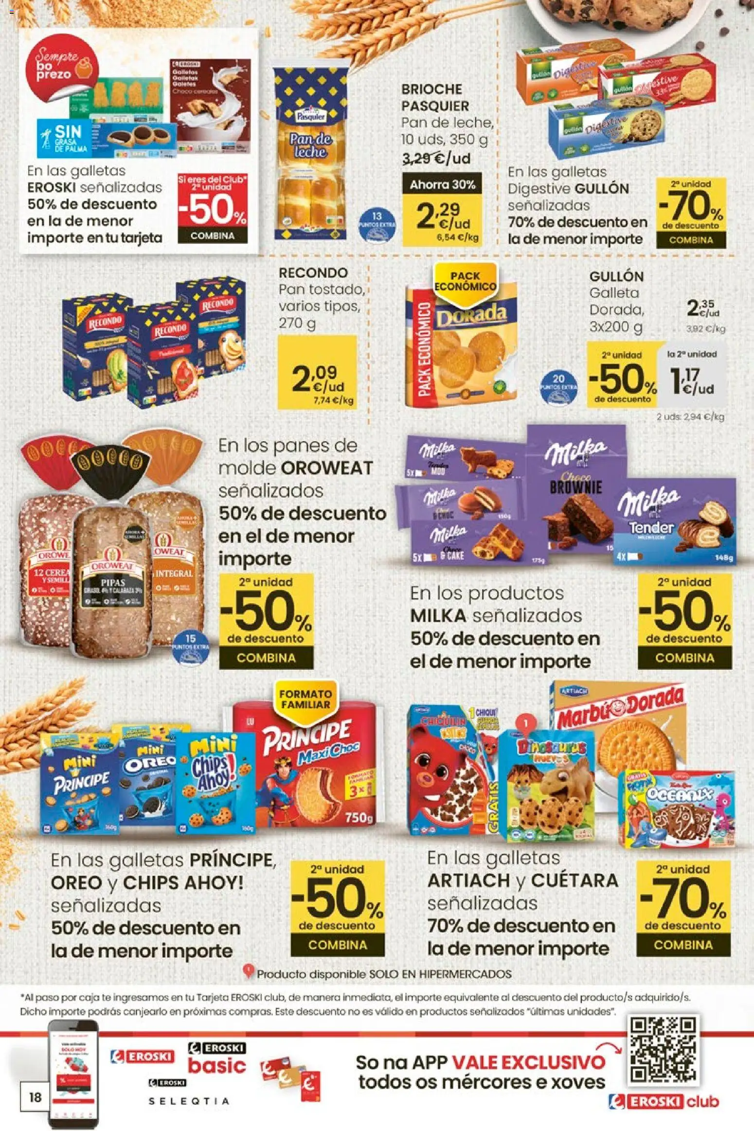 Eroski - Para un xaneiro máis lixeiro │ válido desde el 05.01.2026 | Página: 18 | Productos: Leche, Té, Galletas, Caja