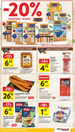Intermarche Gazetka od 04.09.2025 | Strona: 17 | Produkty: Schab, Szynka, Boczek, Szynka szwarcwaldzka