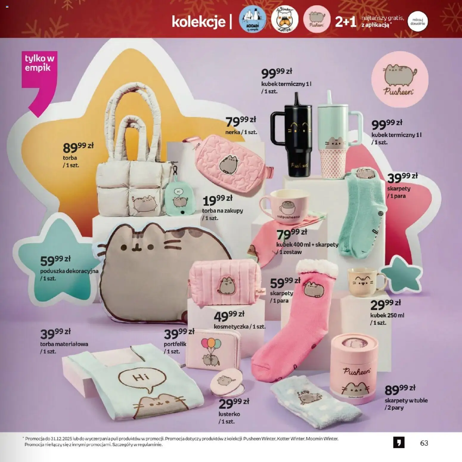 Empik promocje - Witaj w klubie znajdujących trafione prezenty dla każdego od 10.12.2025 | Strona: 63 | Produkty: Skarpety, Torba, Poduszka