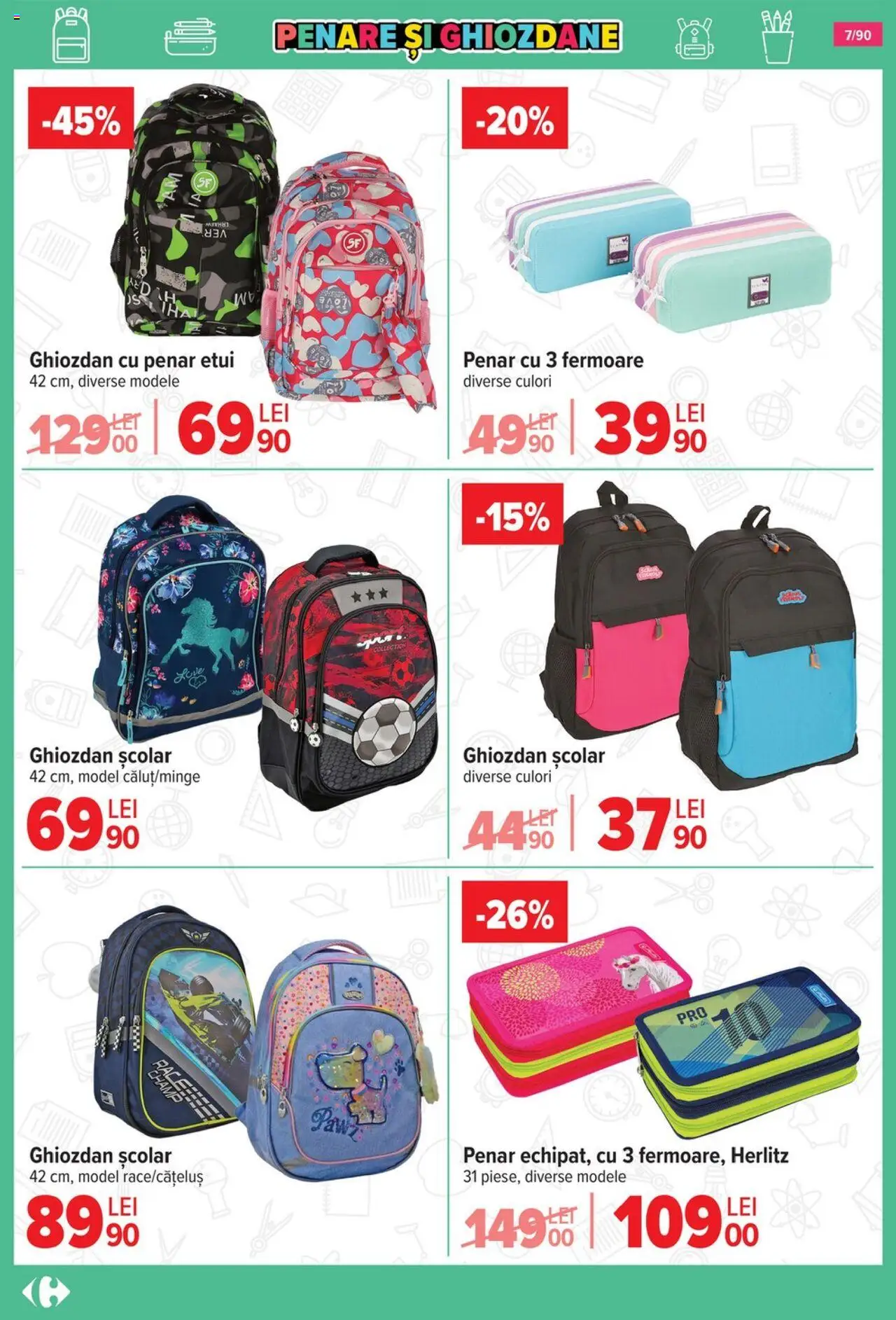 Carrefour catalog - Începe școala – valabil de la 13.08.2025 | Pagină: 8 | Produse: Ghiozdan
