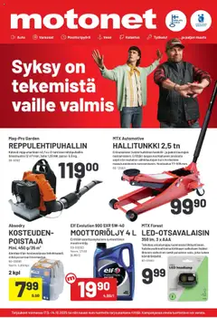 Motonet-mainoslehti voimassa 17.09.2025 alkaen