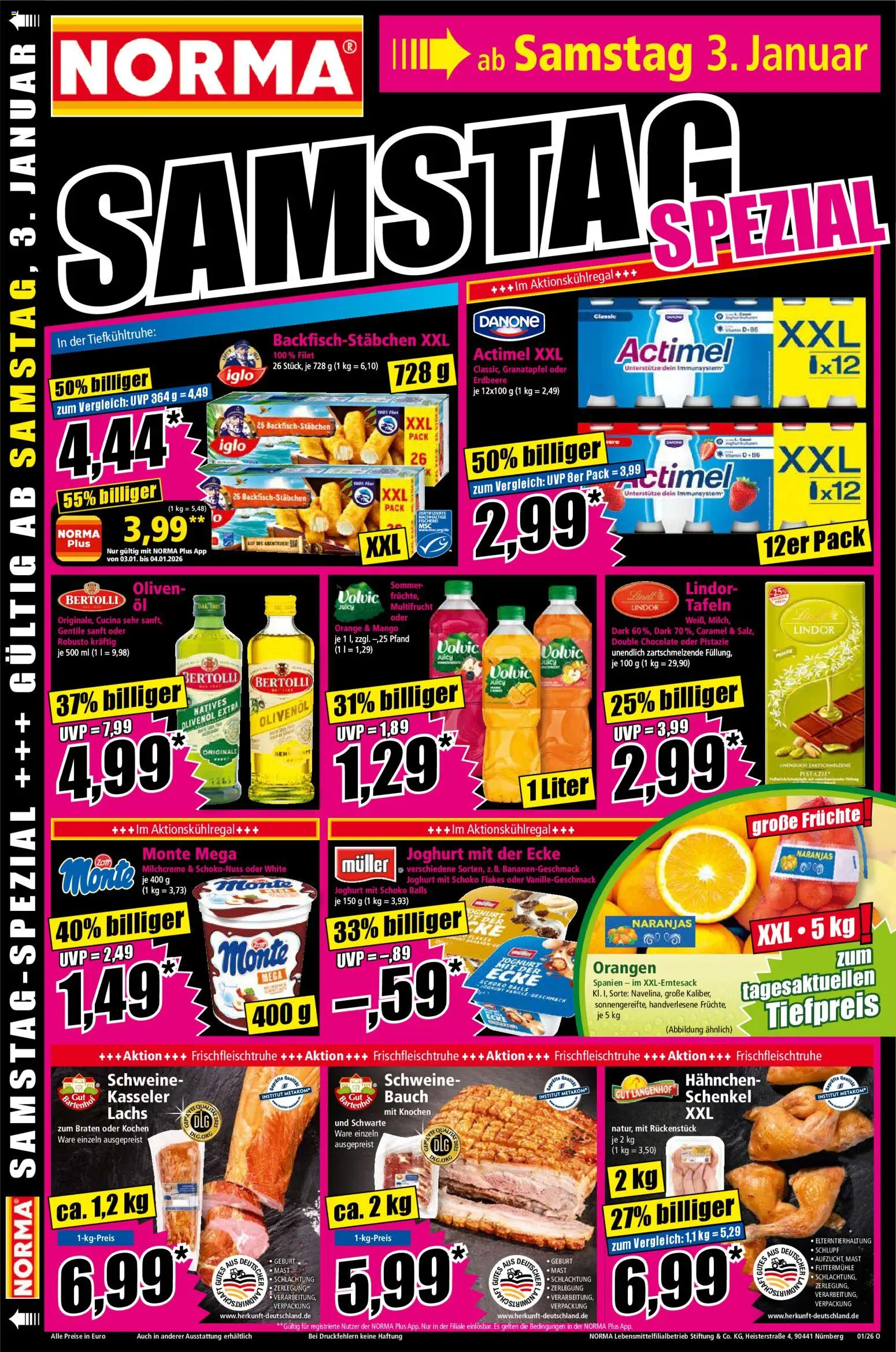 Norma Prospekt 	 – gültig ab 29.12.2025 | Seite: 12 | Produkte: Olivenol, Pistazien, Lachs, Volvic