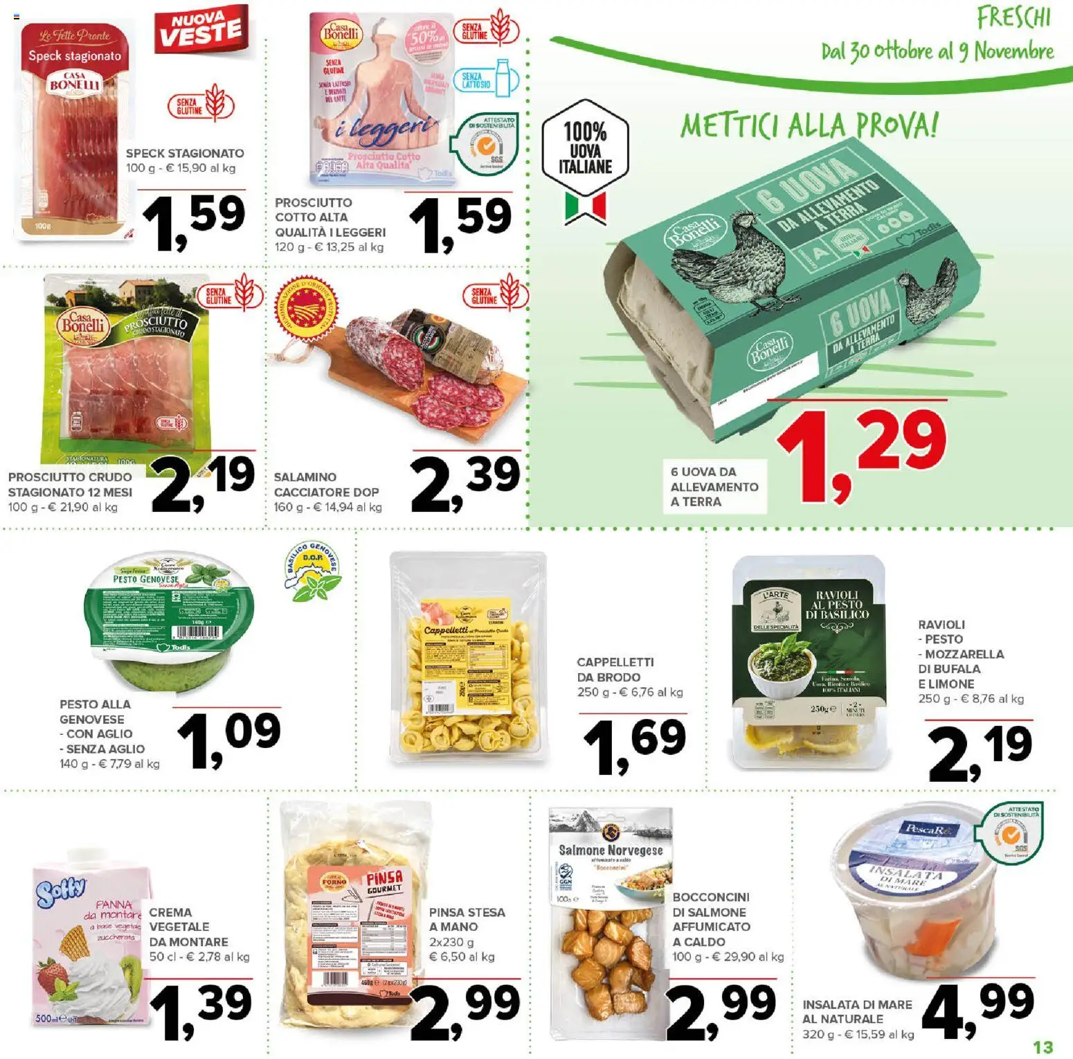 Volantino Todis del 30.10.2025 | Pagina: 13 | Prodotti: Speck, Prosciutto Cotto, Prosciutto, Ravioli