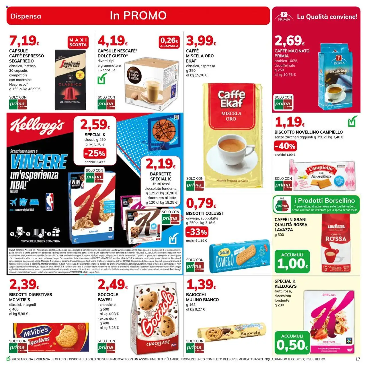 Volantino Basko del 03.06.2025 | Pagina: 17 | Prodotti: Caffè, Cioccolato, Biscotti, Macinato