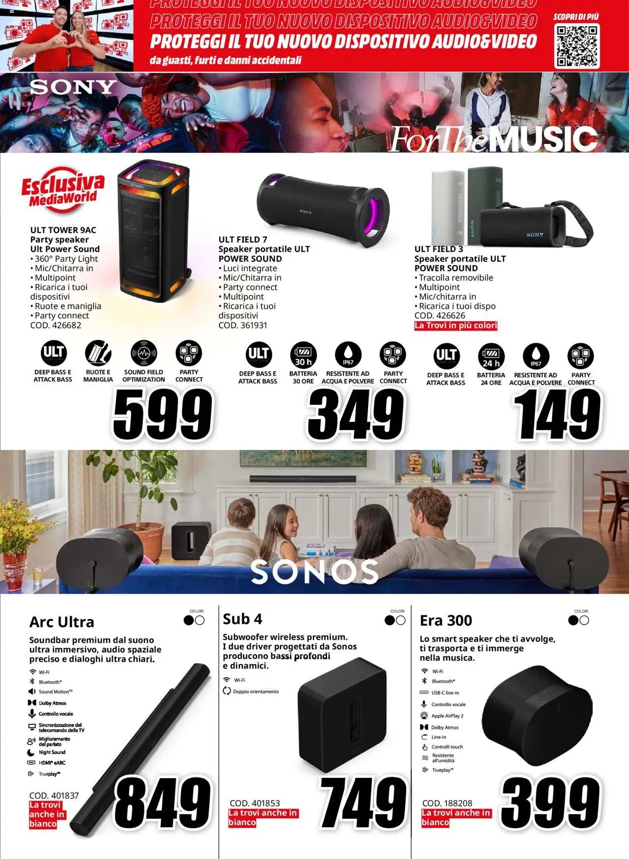 Volantino Media World del 04.10.2025 | Pagina: 7 | Prodotti: Telecomando, Acqua, Speaker, Batteria
