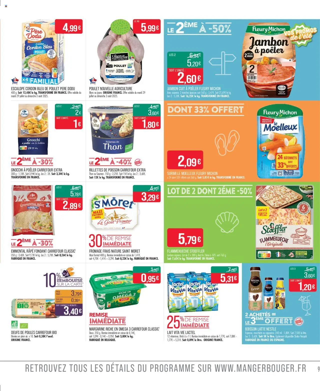  | Page: 9 | Produits: Thon, Lait, Œufs, Fromage frais