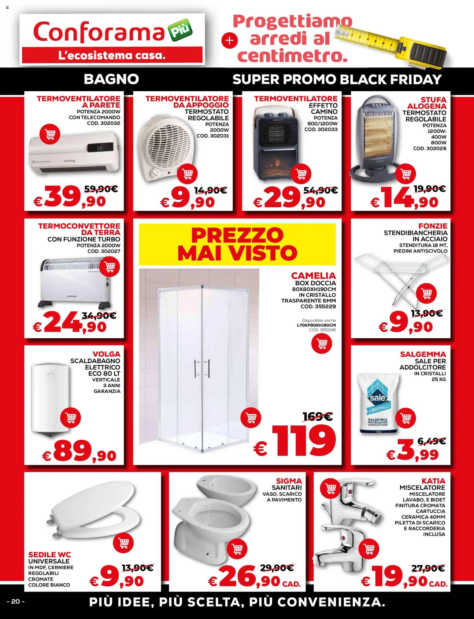 Volantino Conforama del 15.11.2025 | Pagina: 20 | Prodotti: Pavimento, Bagno, Doccia, Terra